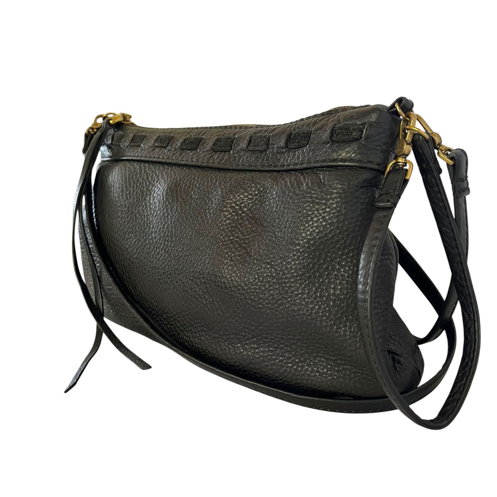 Hobo HOBO Birch Black Velvet Hide Leather Convertible Crossbody Size ONE SIZE - 7 Thumbnail