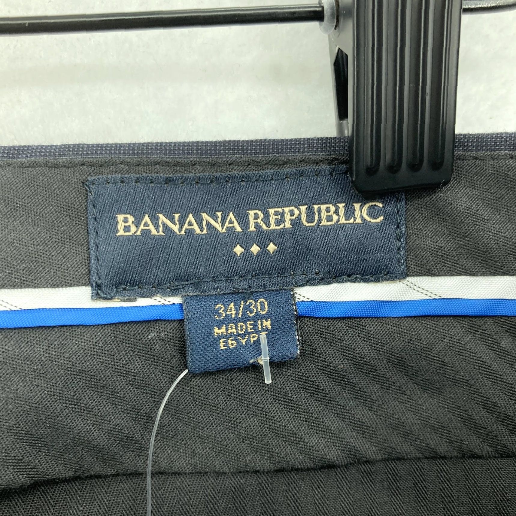 Banana Republic Banana Republic Dress Pants Mens 34x30 Navy Heather Pinstripe Flat Front Lined Size US 34 / EU 50 - 4 Thumbnail