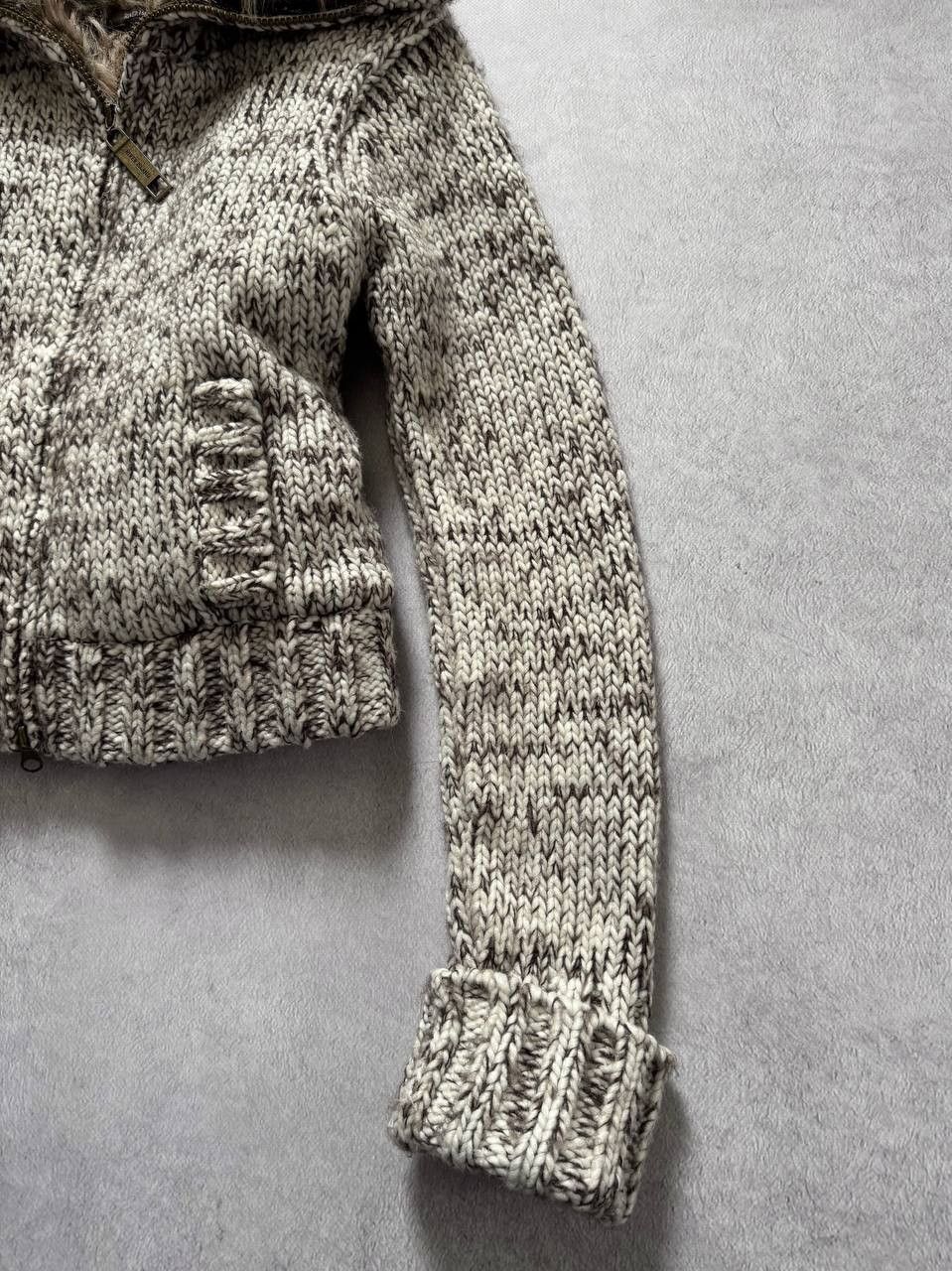 Japanese Brand Crazy Y2K Faux Fur Opium Mohair Knit Jacket Size M / US 6-8 / IT 42-44 - 5 Thumbnail