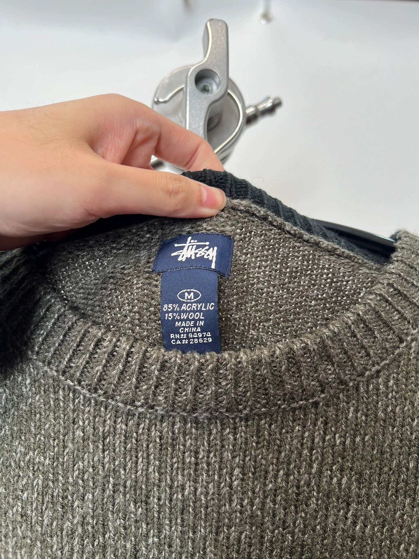 Stussy Stussy 00s Variegated Wool Blend Embroidered Sweater Size US M / EU 48-50 / 2 - 3 Thumbnail