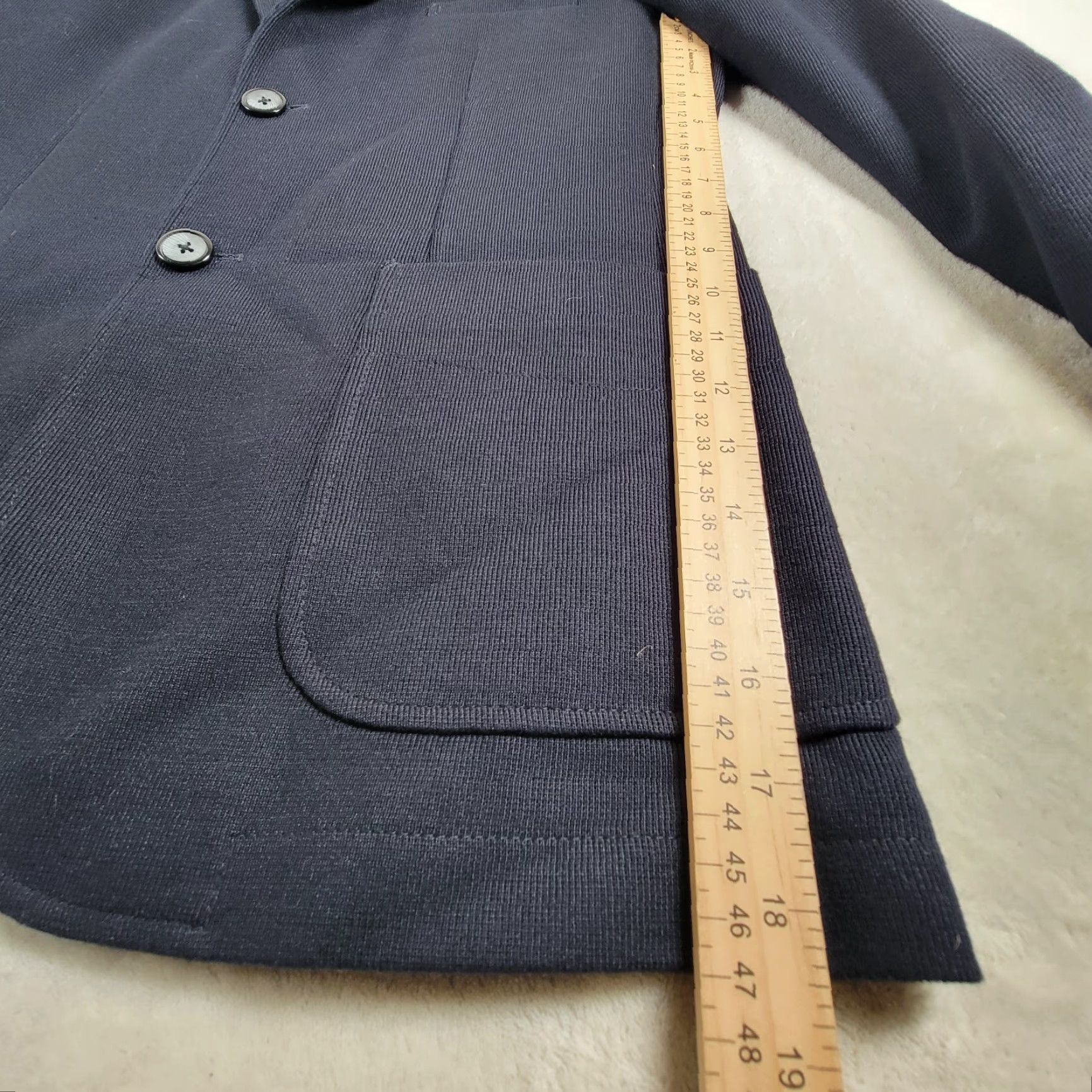 Vintage Civil Society Blazer Jacket Men XL Grey Two-Button Notch Lapel Regular - Knit Unstructured 2 BTN Dry Clean Only Size 40R - 5 Thumbnail