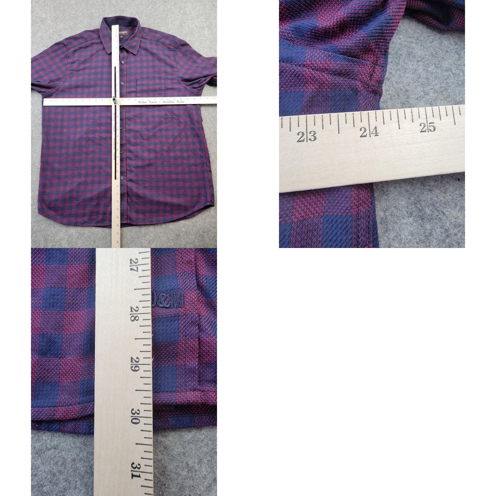 Johnston & Murphy Johnston & Murphy Shirt Mens XL Blue Red Plaid Button-Down Classic Woven Cotton Button-Up Size US XL / EU 56 / 4 - 8 Thumbnail