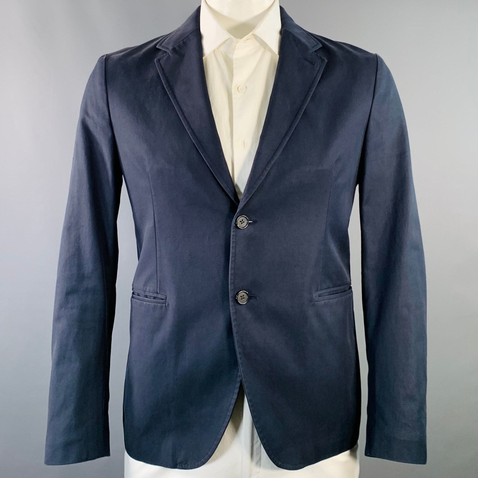 Raf Simons RAF SIMONS Size 42 Regular Cotton Notch Lapel Sport Coat Size 42R - 1 Thumbnail