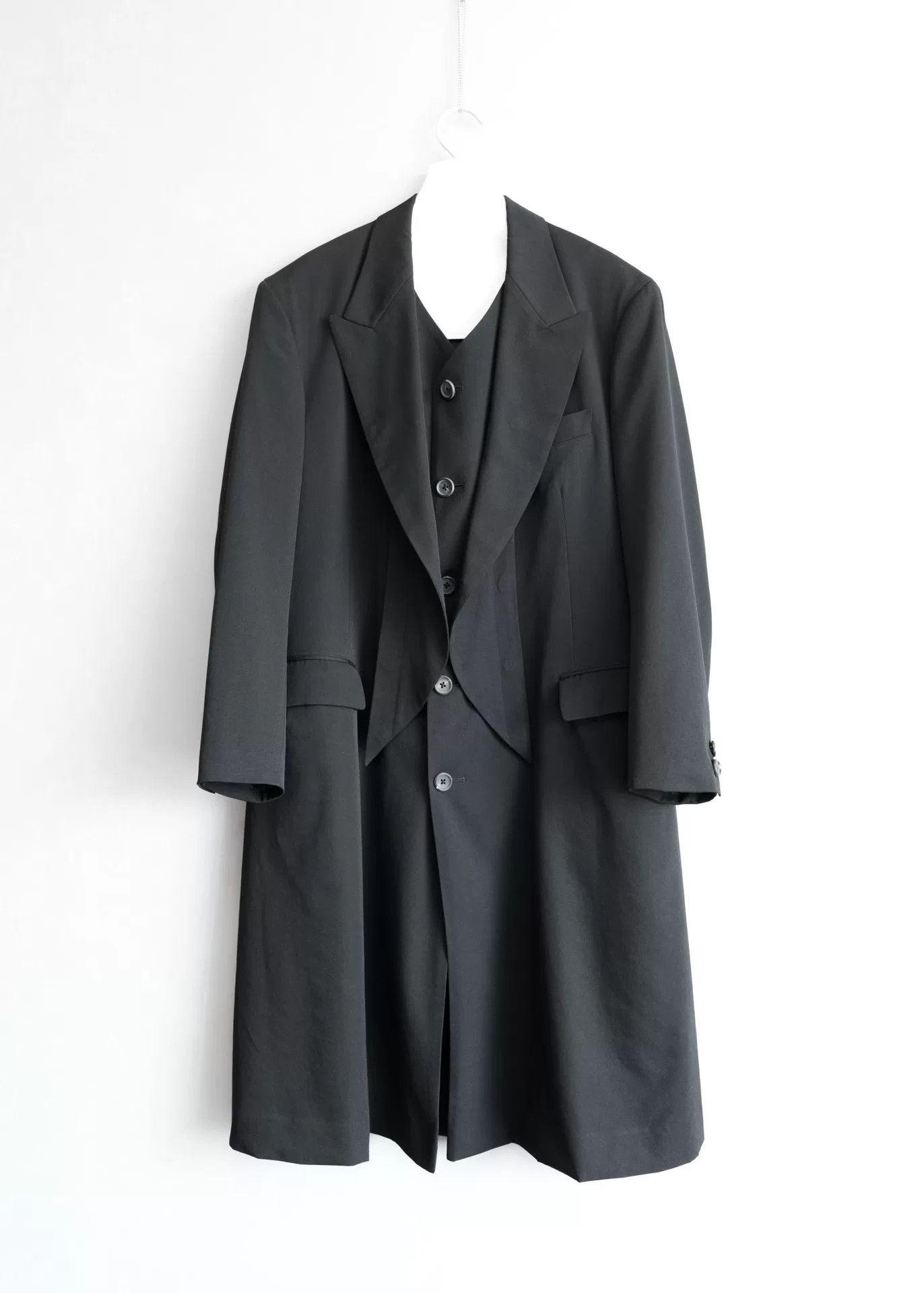 Yohji Yamamoto black layered jacket by yohji yamamoto Size US M / EU 48-50 / 2 - 1 Thumbnail