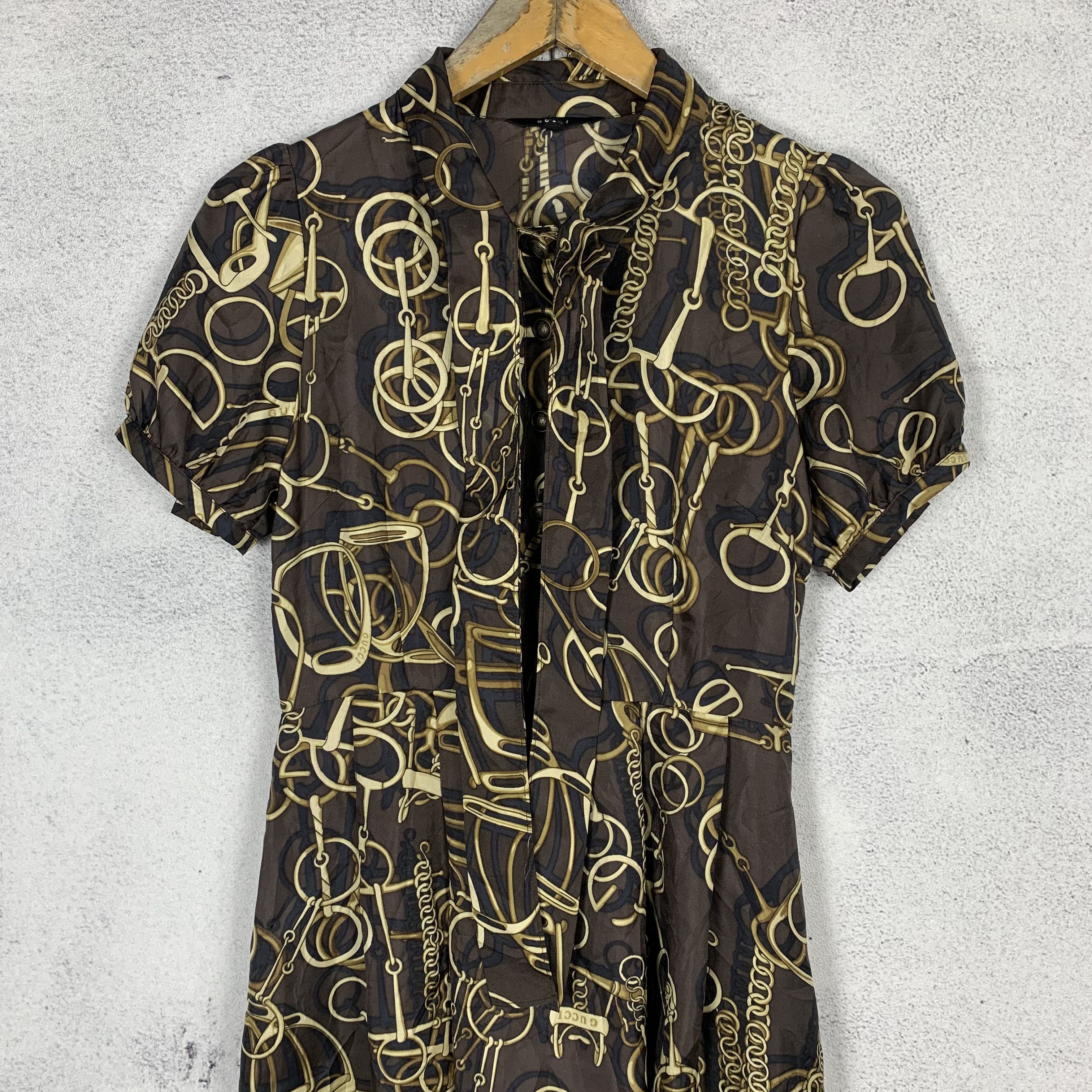 Gucci Gucci Chain Silk Dress Size S / US 4 / IT 40 - 3 Thumbnail