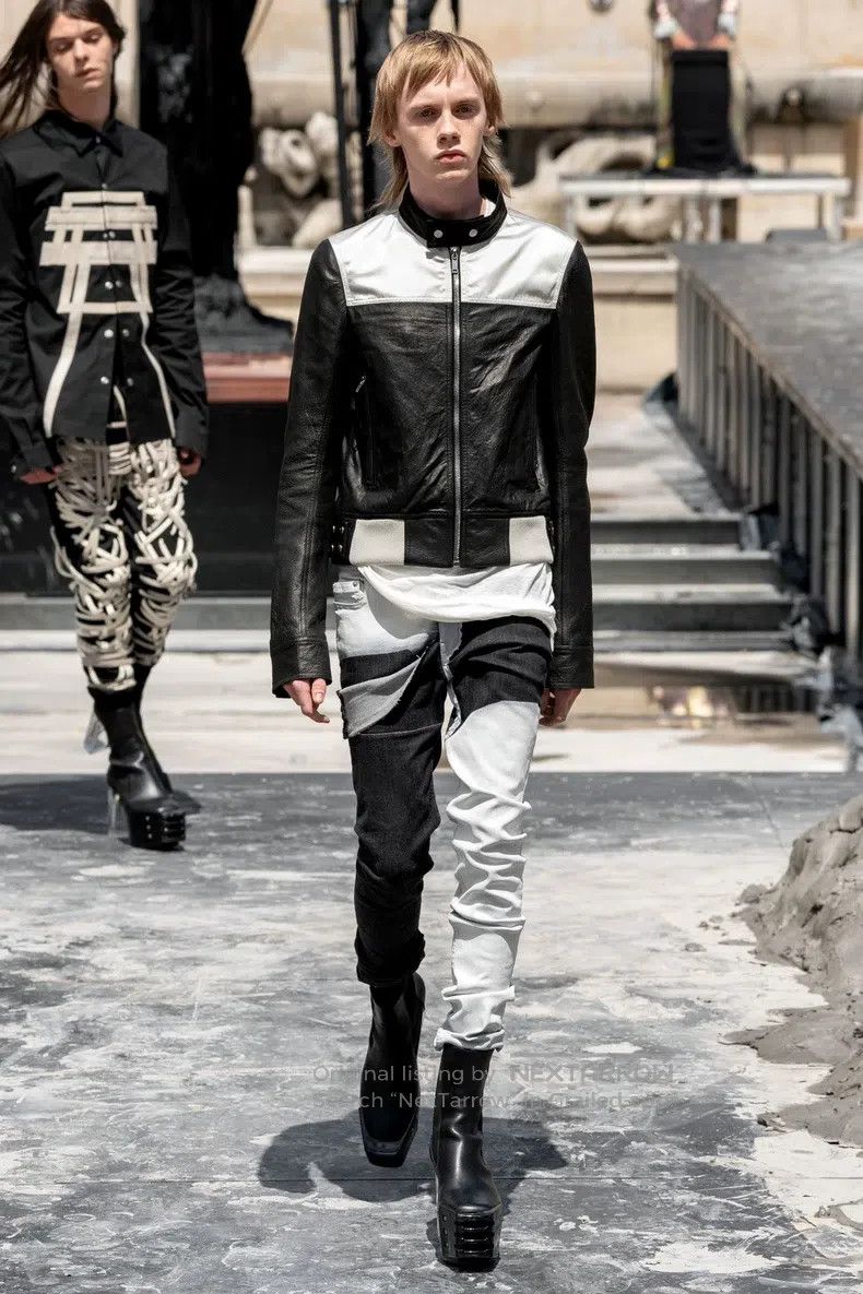 Rick Owens Rick Owens SS20 Main Line Show Short Patchwork Leather Jac Size US S / EU 44-46 / 1 - 7 Thumbnail