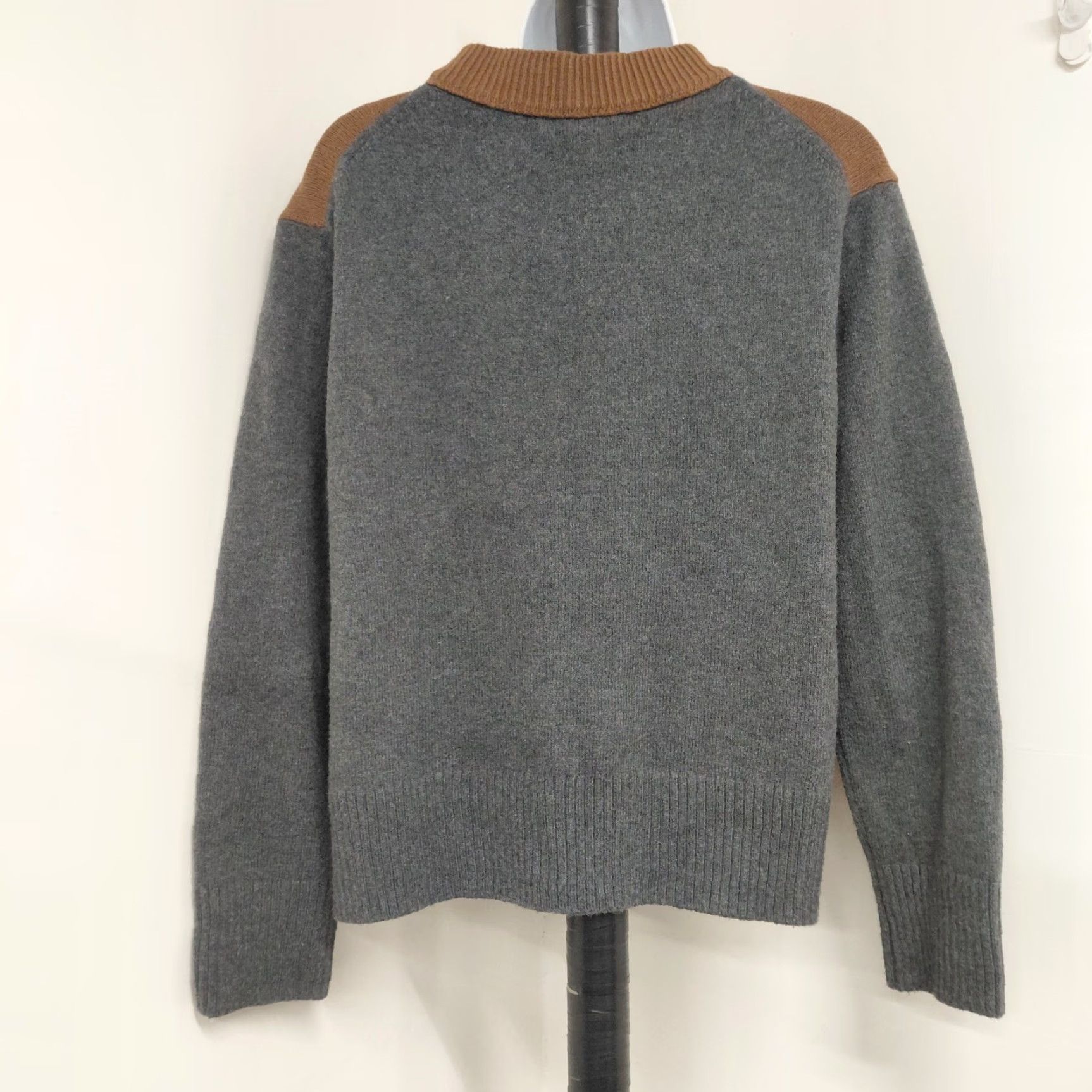 Banana Republic Banana Republic Sweater Womens M Brown/Gray Long Sleeve Crewneck Wool Blend Knit Pullover Size M / US 6-8 / IT 42-44 - 7 Thumbnail