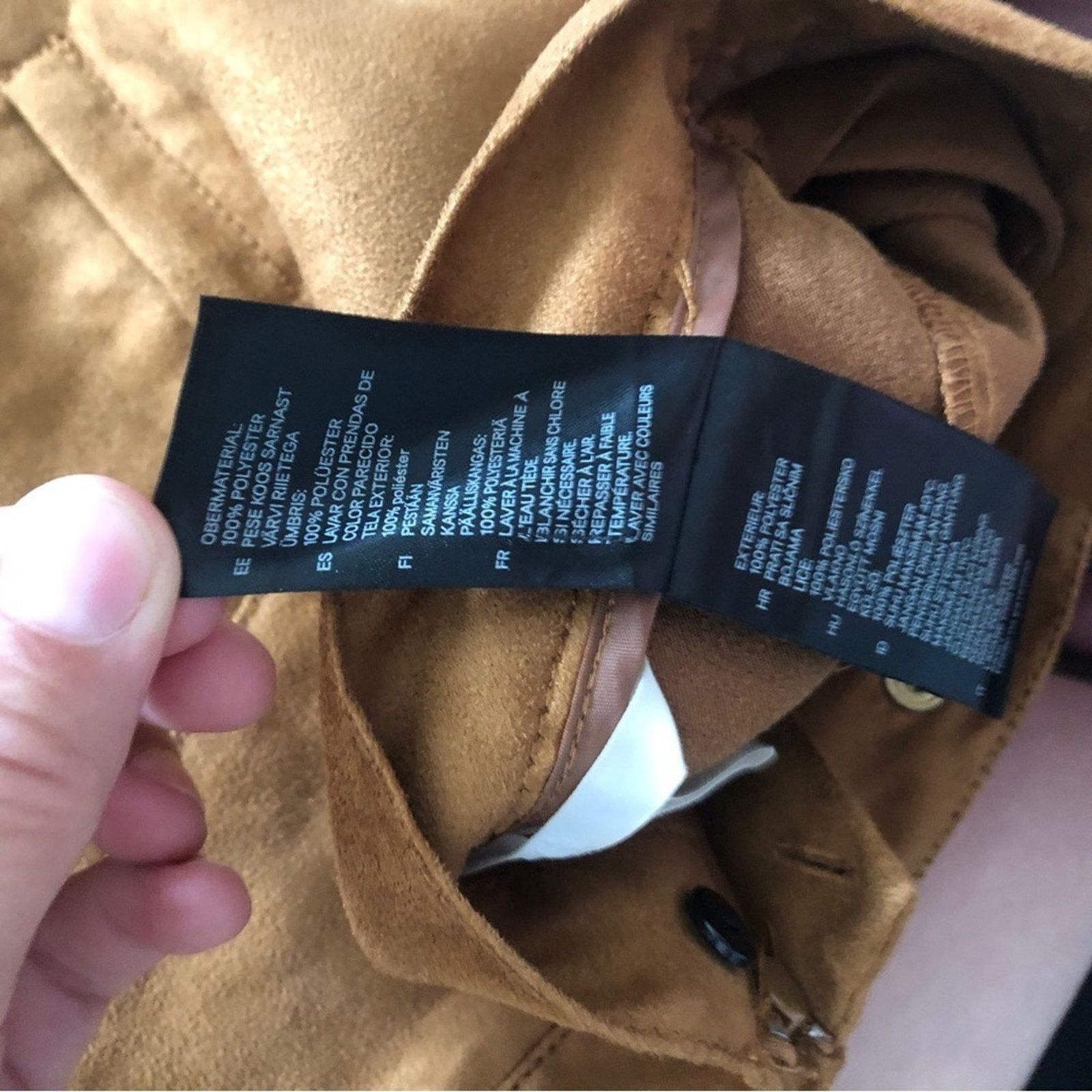 H&M H&M Faux Leather Suede Button Front High Rise Mini Skirt Size 32" / US 10 / IT 46 - 5 Thumbnail