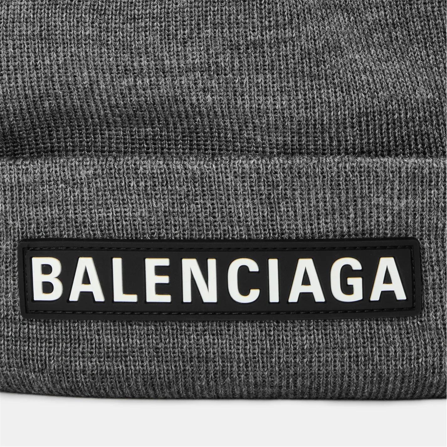 Balenciaga o1g2r1mq0226 Size: L / Bal Patch Beanie Hat / Cap In Grey Size ONE SIZE - 4 Thumbnail