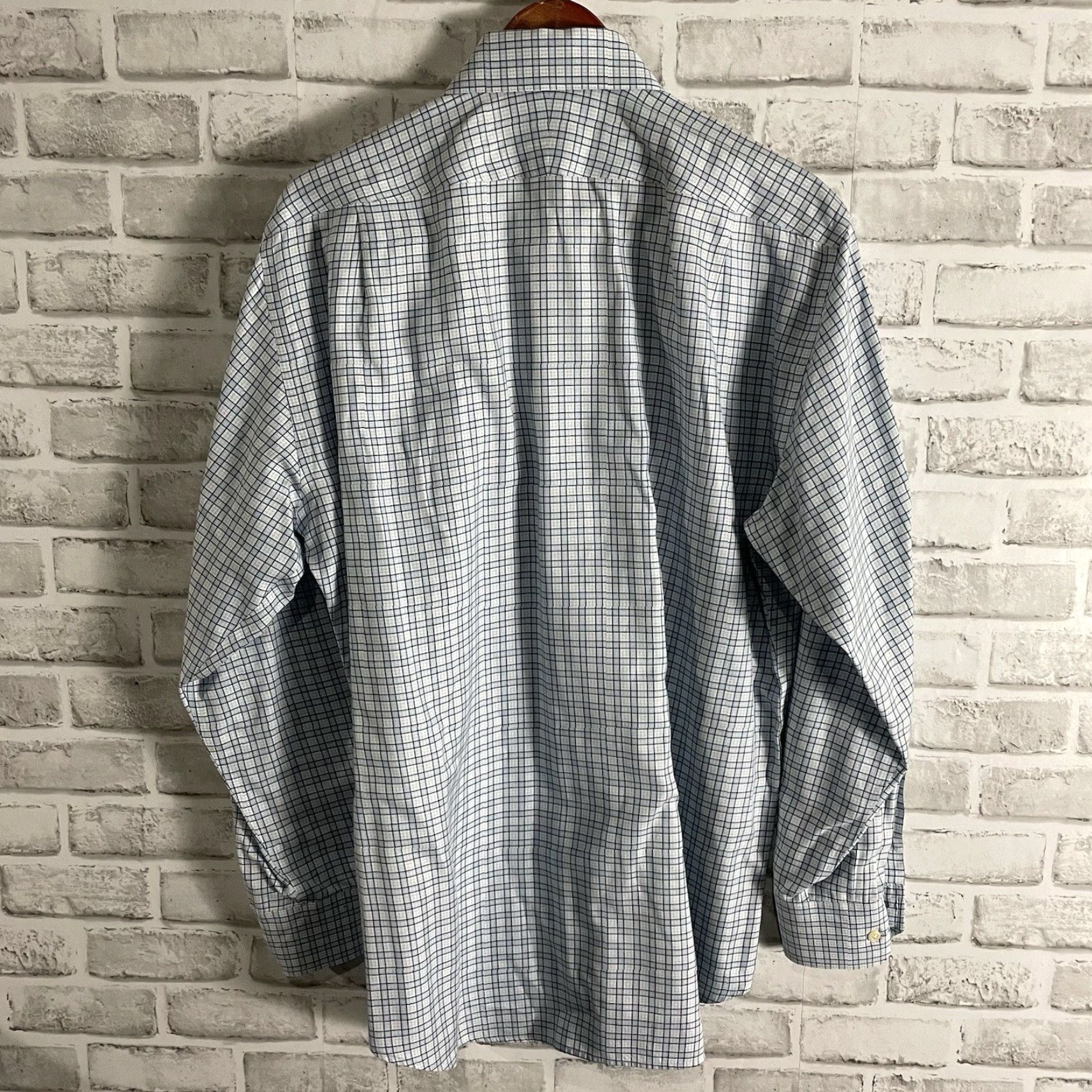 Peter Millar Peter Millar Plaid Blue Long Sleeve Button-Down Dress Shirt Mens Size 16.5 Size 46R - 5 Thumbnail