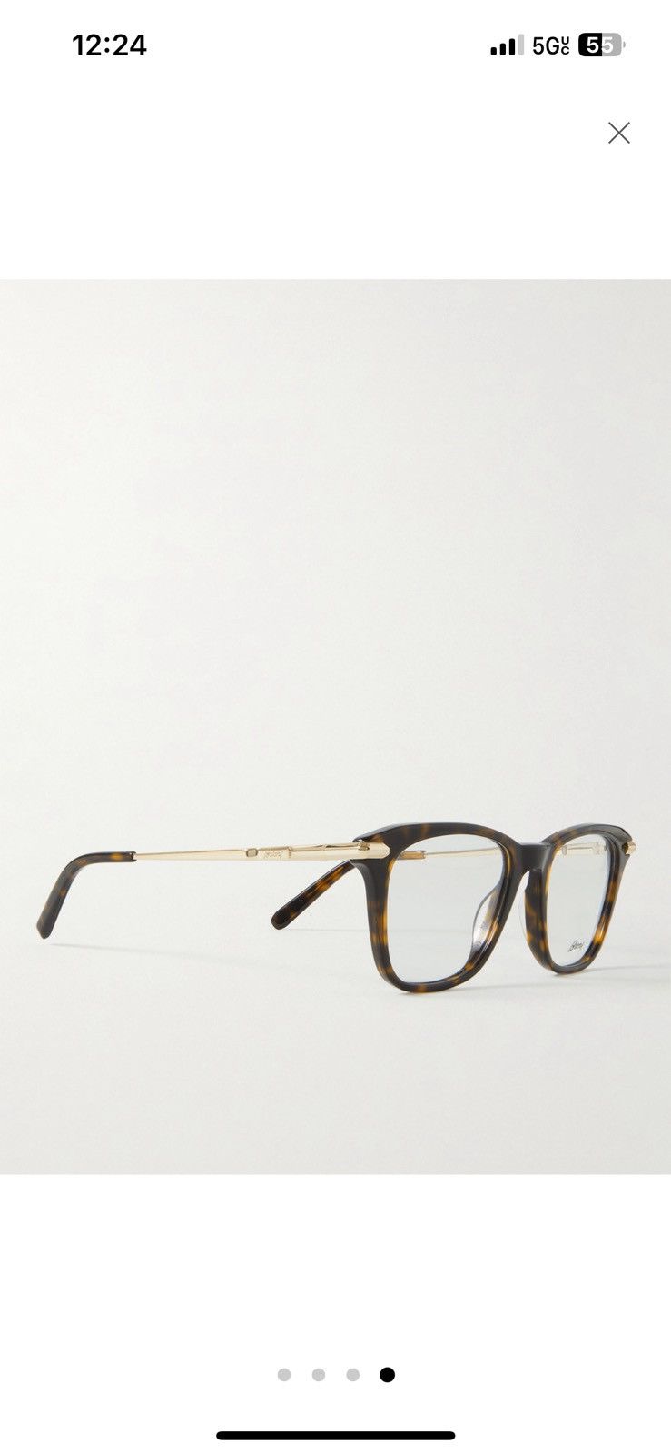 Brioni Brioni d frame gold tone tortoiseshell optical glasses Size ONE SIZE - 2 Thumbnail