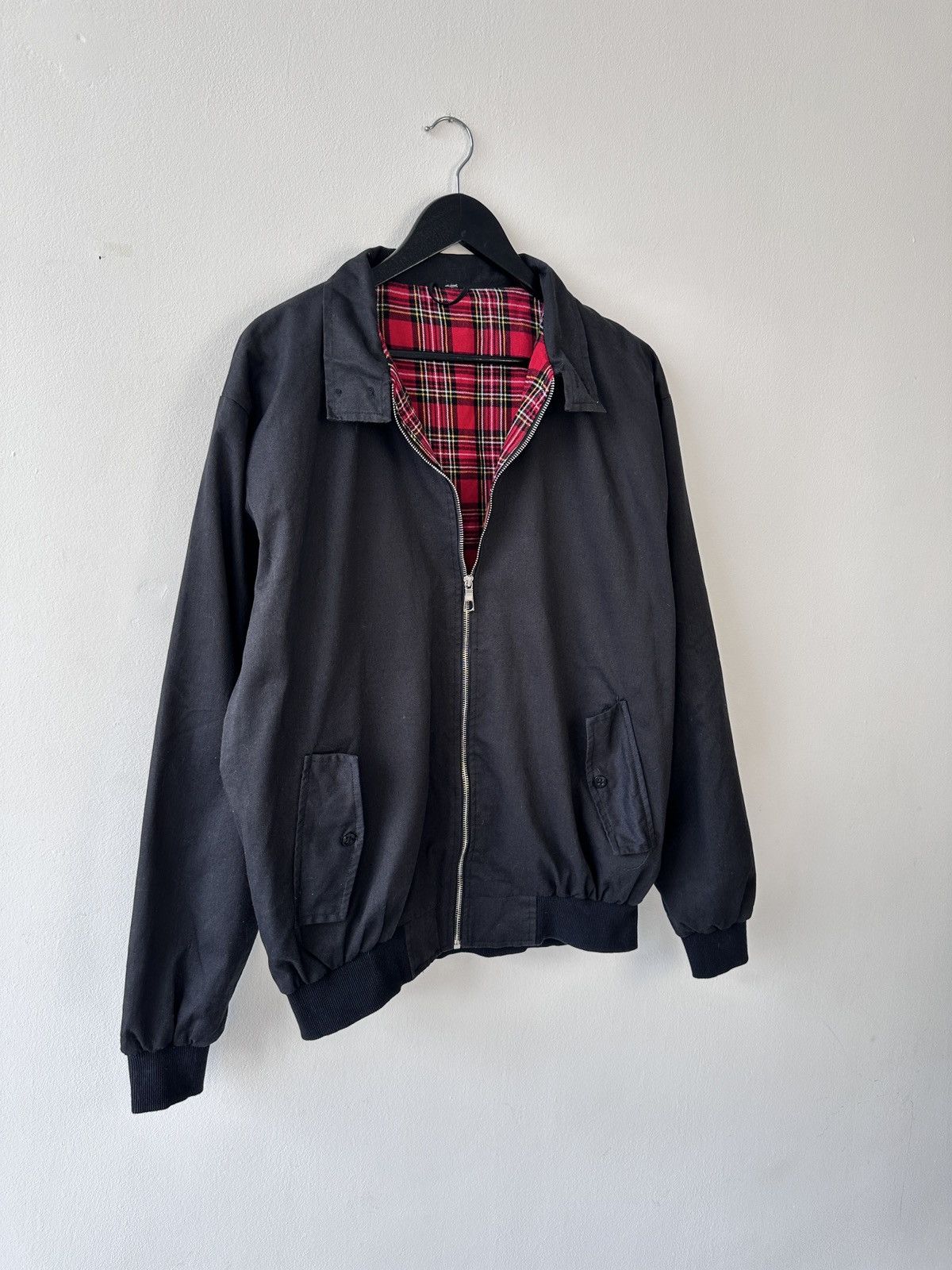 Other Bomber Jacket with Red Plaid Tartan Lining Mod Indie Style Size US XL / EU 56 / 4 - 3 Thumbnail