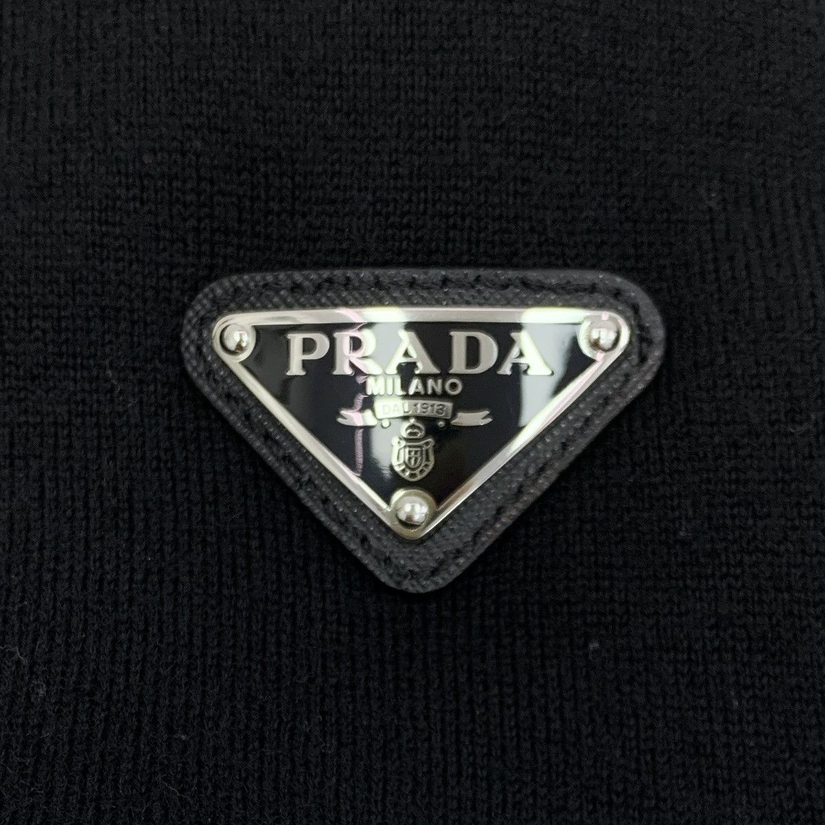 Balenciaga Prada Black Triangle Label Wool Stand Collar Zipper Jacket Size XL / US 12-14 / IT 48-50 - 6 Thumbnail