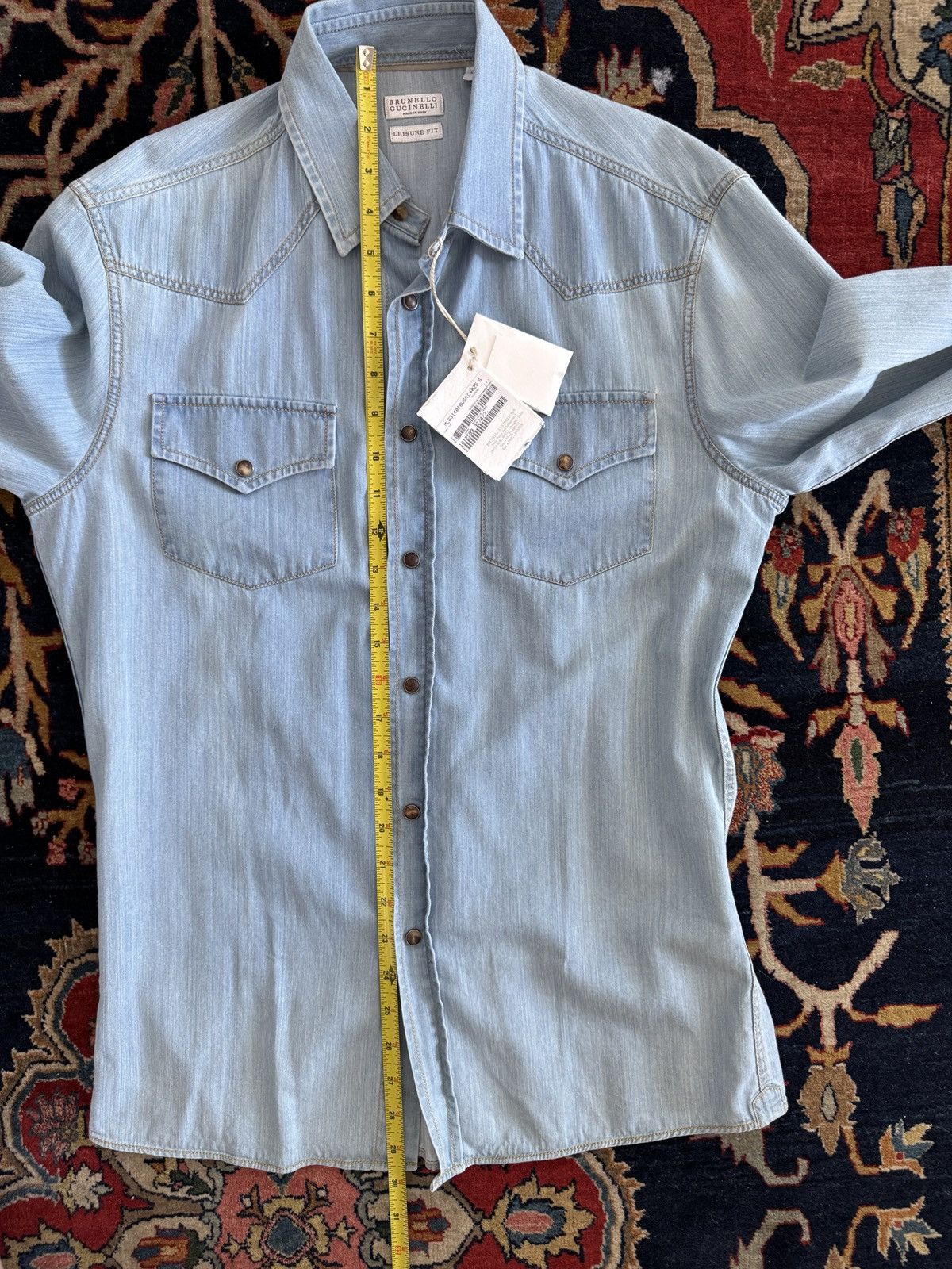 Brunello Cucinelli Leisure fit Denim shirt Size US S / EU 44-46 / 1 - 7 Thumbnail