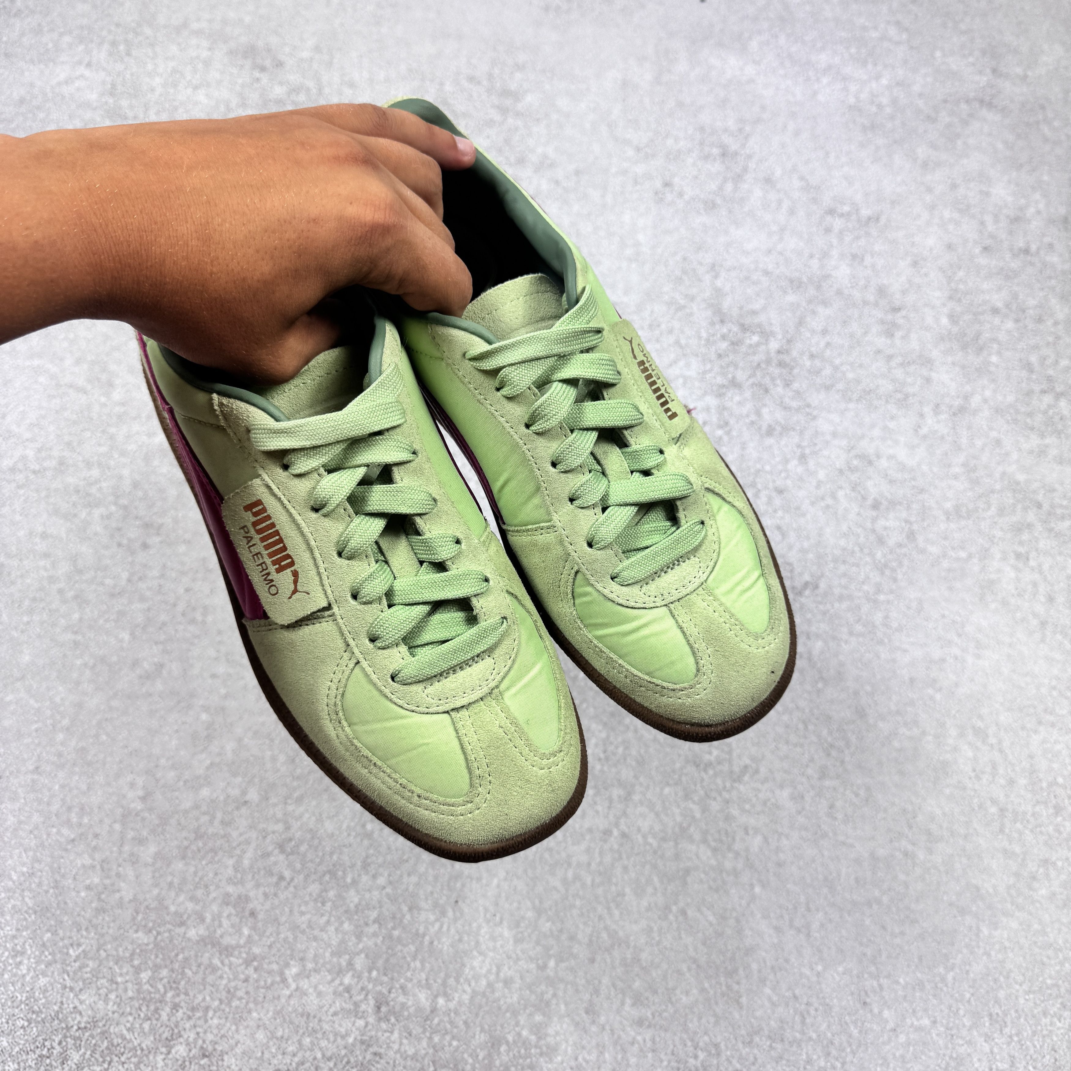 Puma Puma Palermo OG Green 383011-07 nylon suede sneakers size 39 Size US 7 / IT 37 - 3 Thumbnail