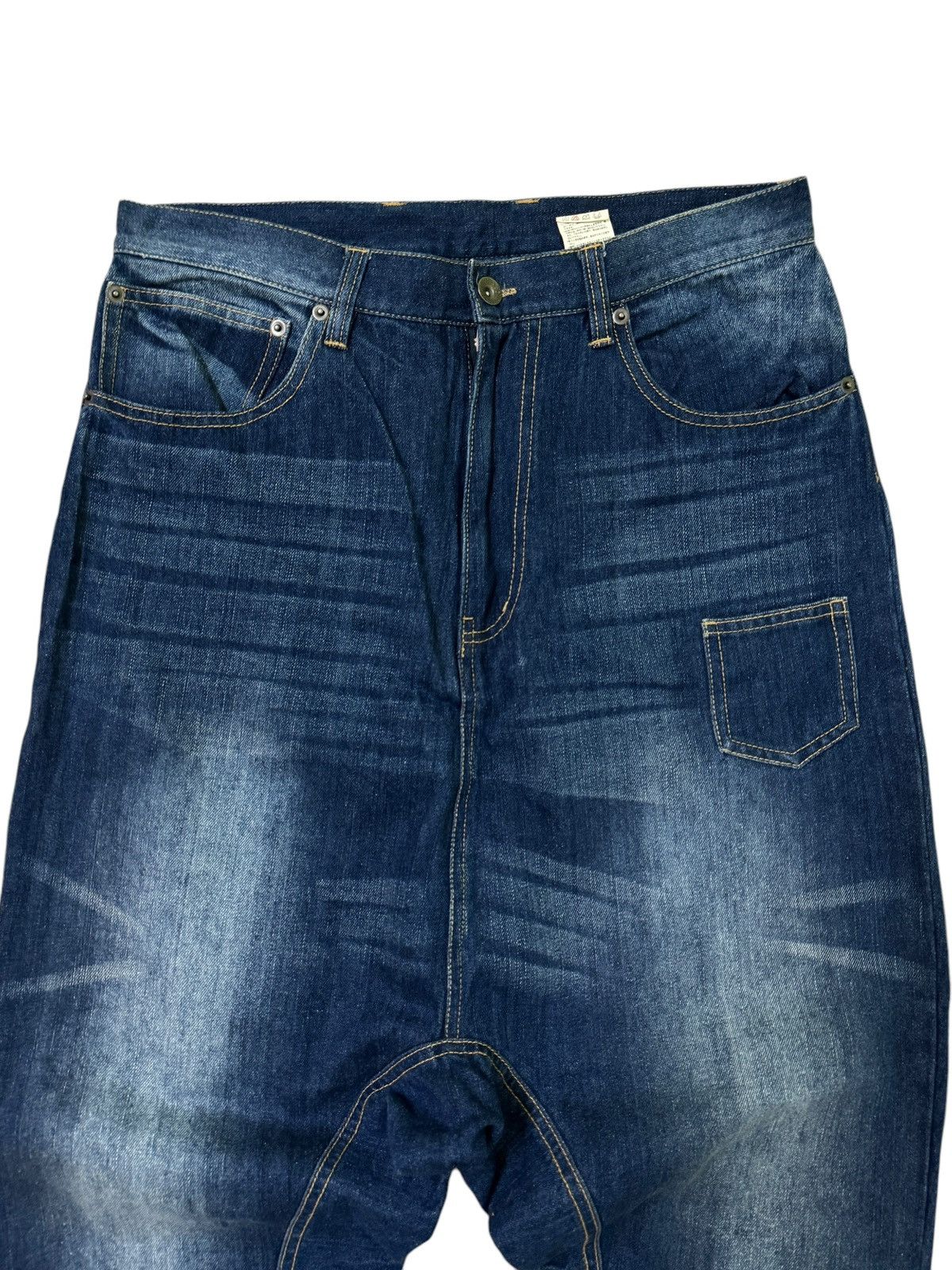 Japanese Brand Vintage Crotch Jeans Washed Detailing Cdg Inspired Size US 30 / EU 46 - 3 Thumbnail