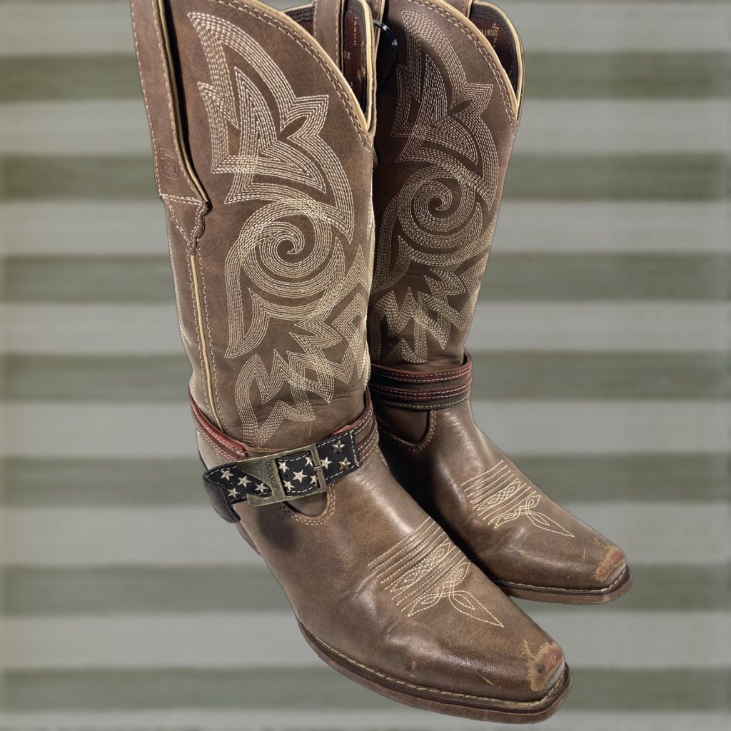 Durango Durango Crush Boots Women 9 M Brown Leather US Flag Western Style DRD0208 Size US 9 / IT 39 - 1 Thumbnail