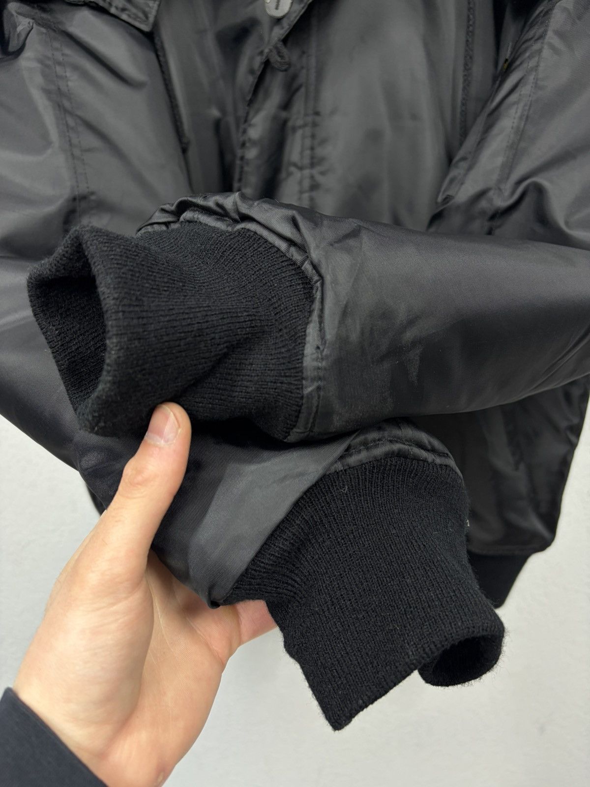 If Six Was Nine Vintage Rick Owens Vibe Black Bomber Jacket Faux Fur Collar Size US L / EU 52-54 / 3 - 17 Thumbnail