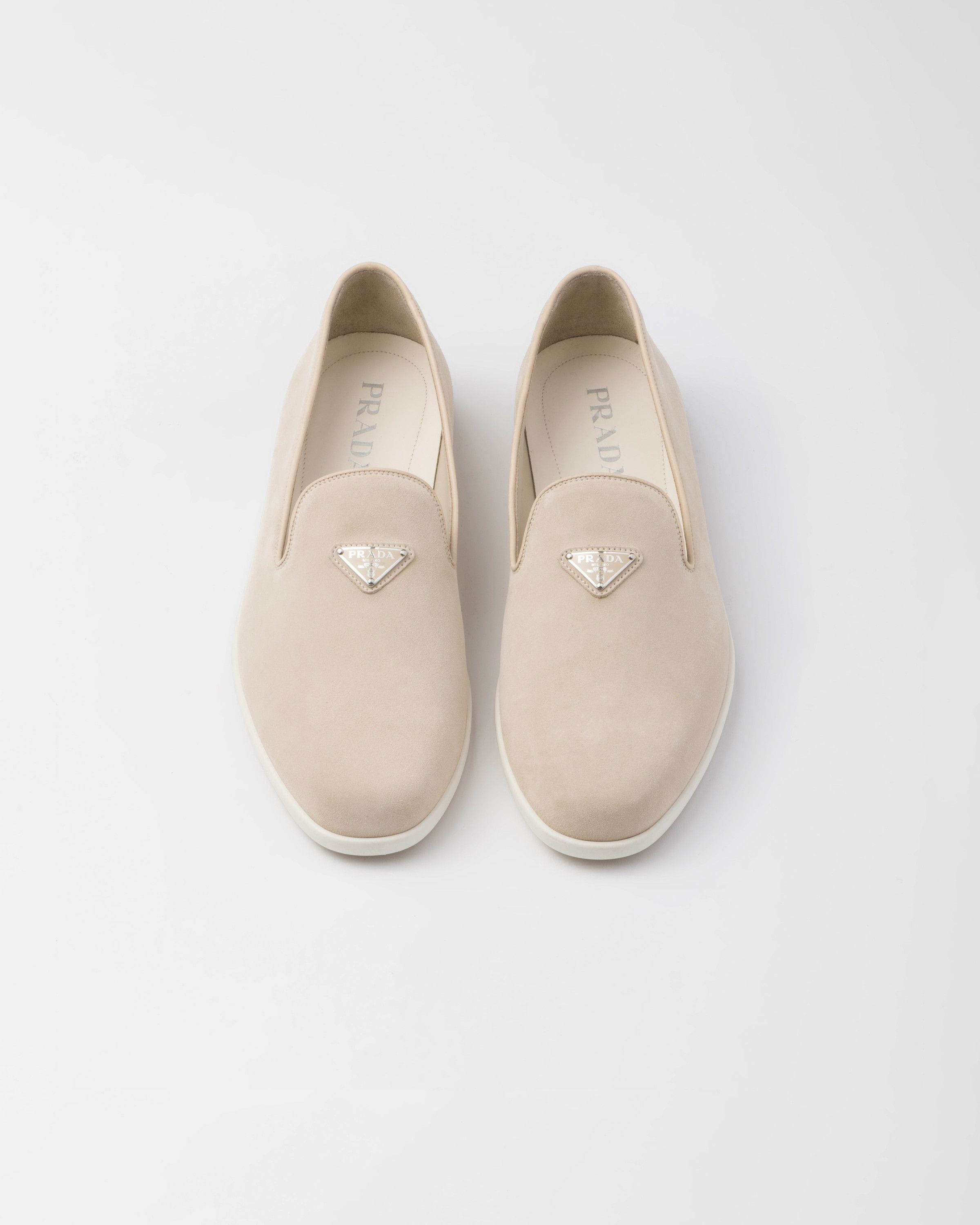 Prada o1srvl11e0226 Suede Slippers in Beige Size US 8 / EU 41 - 4 Thumbnail