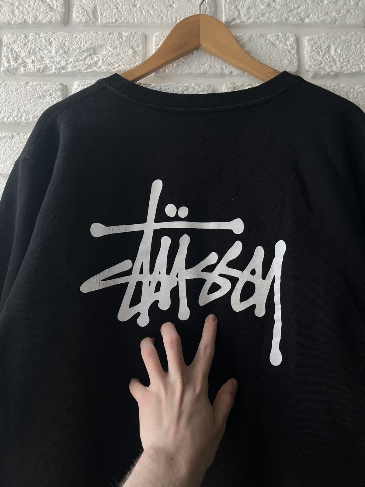 Stussy vintage black sweatshirt stussy Size US L / EU 52-54 / 3 - 6 Thumbnail