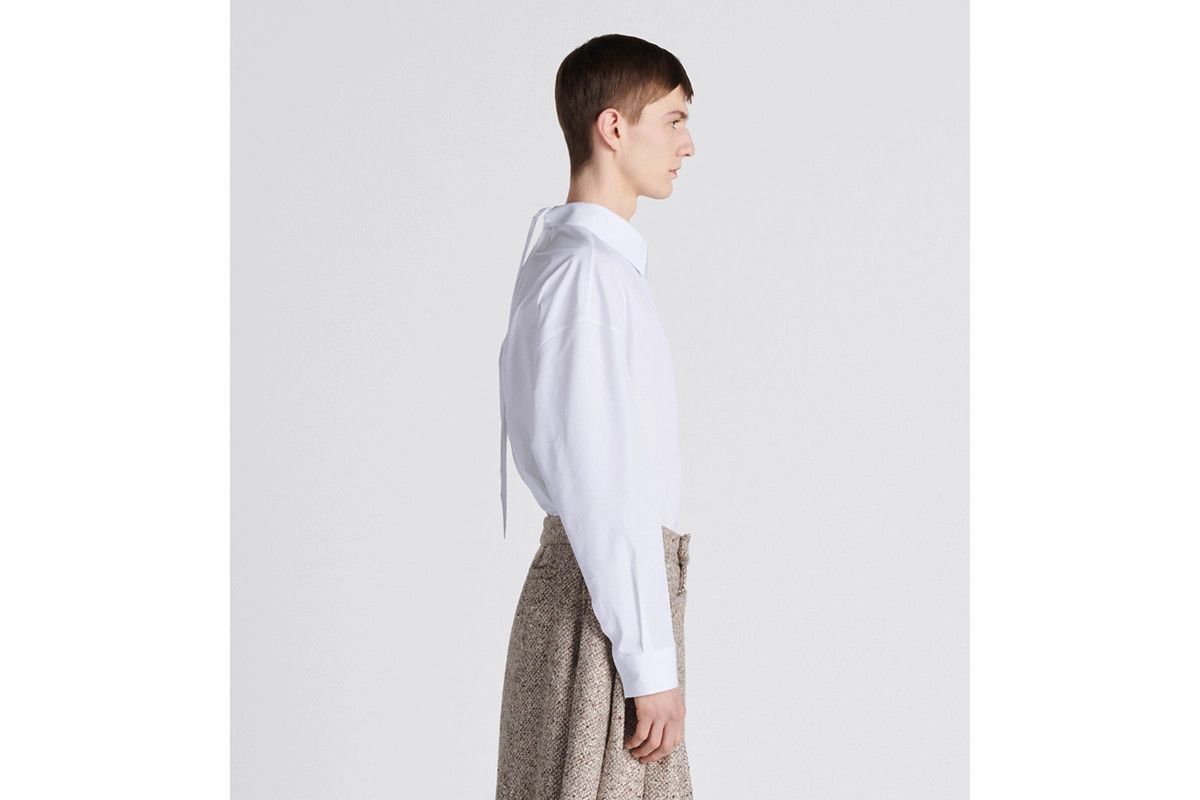 Dior o1bcso1str0125 Shirt with Tied Detail in White Size US M / EU 48-50 / 2 - 5 Thumbnail