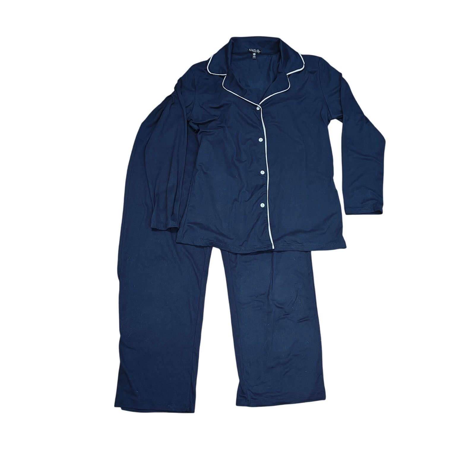 TART Collections Tart Intimates Brushed Poly Navy Pajama Set Womens Small Size ONE SIZE - 1 Thumbnail