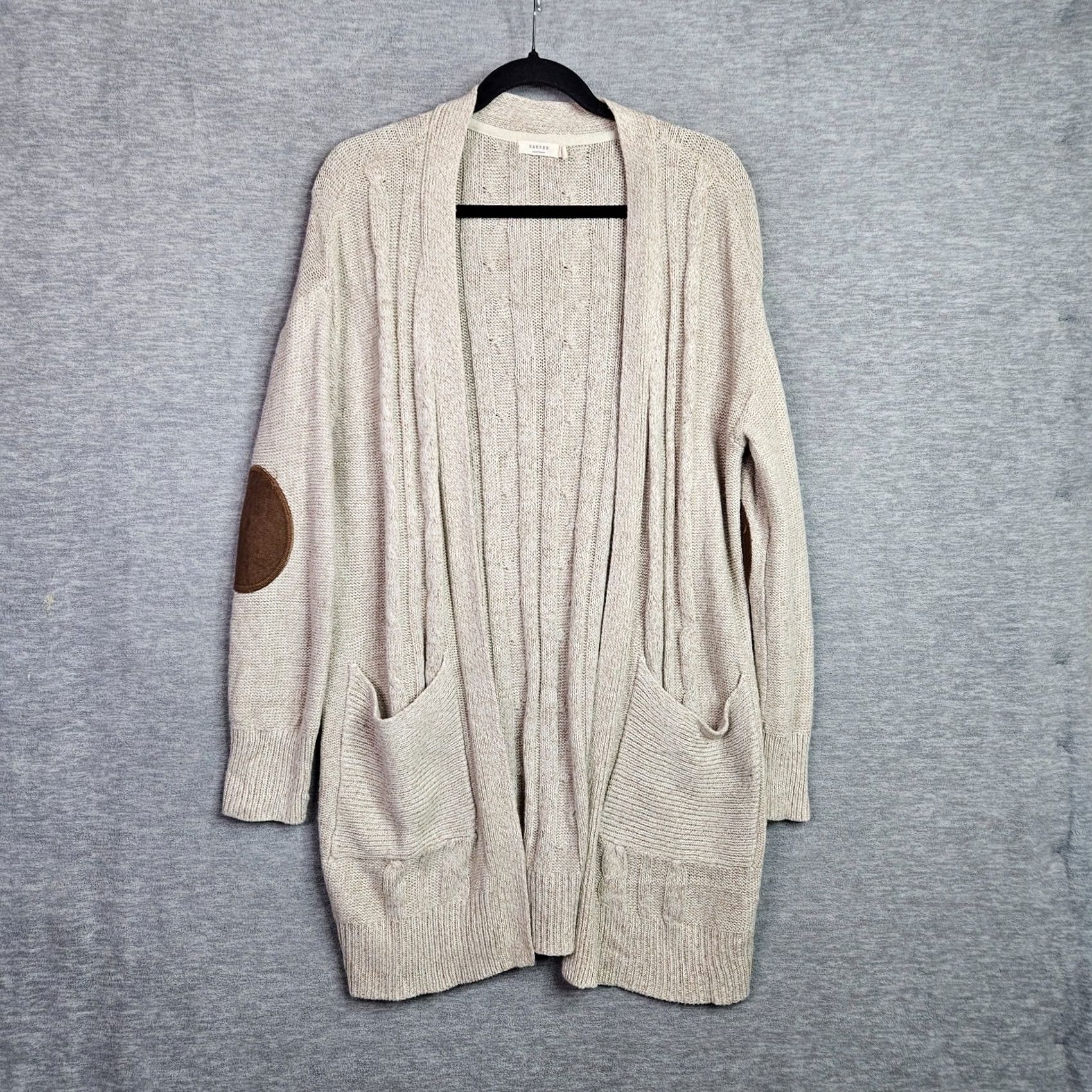 Vintage Harper Cardigan Women Knit Beige S V-Neck Casual All Seasons Regular Size S Mens Women's Boys Girls Size S / US 4 / IT 40 - 2 Thumbnail