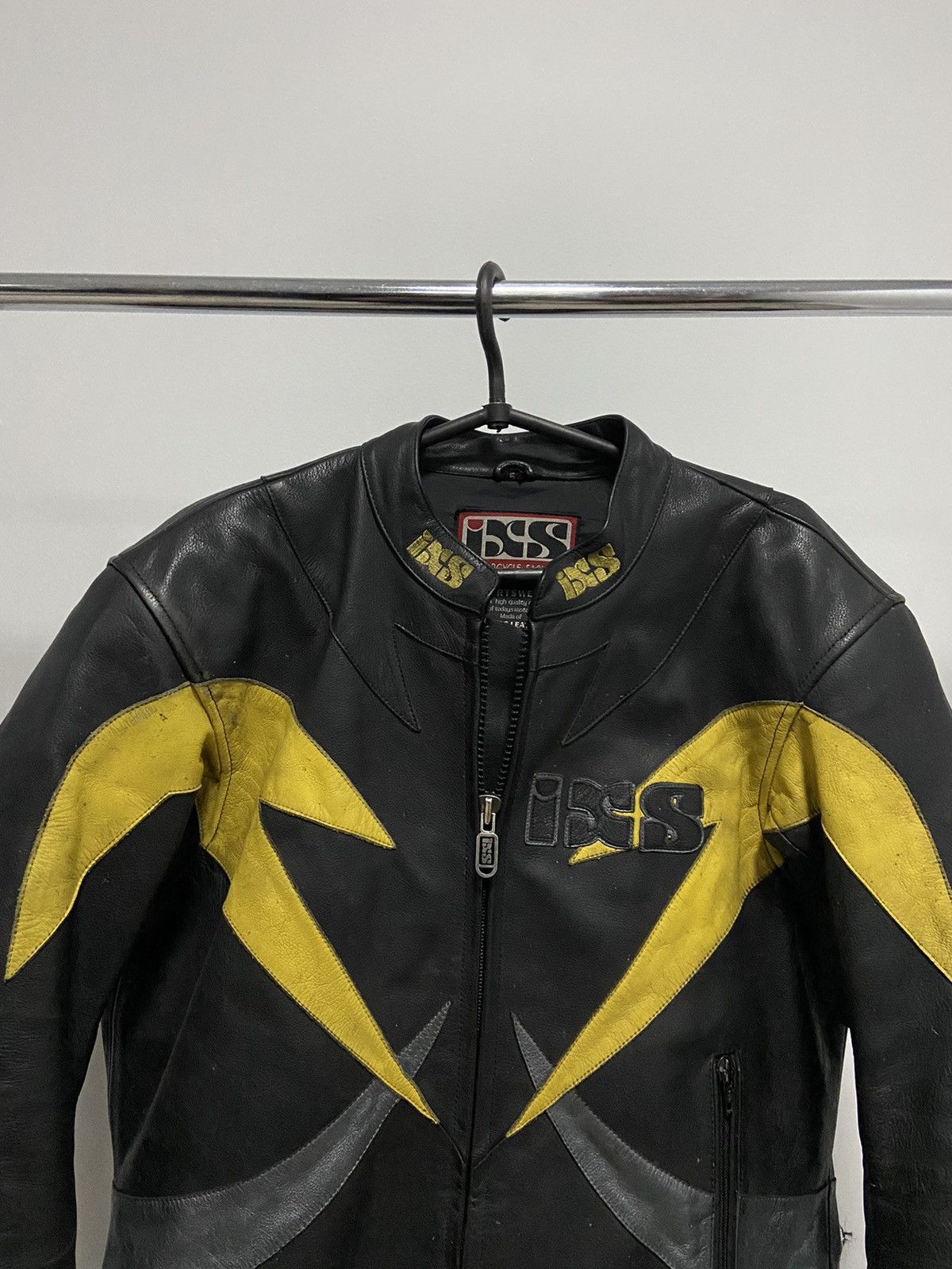 Vintage IXS MOTO Racing Leather Jacket Vintage Big Logo Size US L / EU 52-54 / 3 - 3 Thumbnail