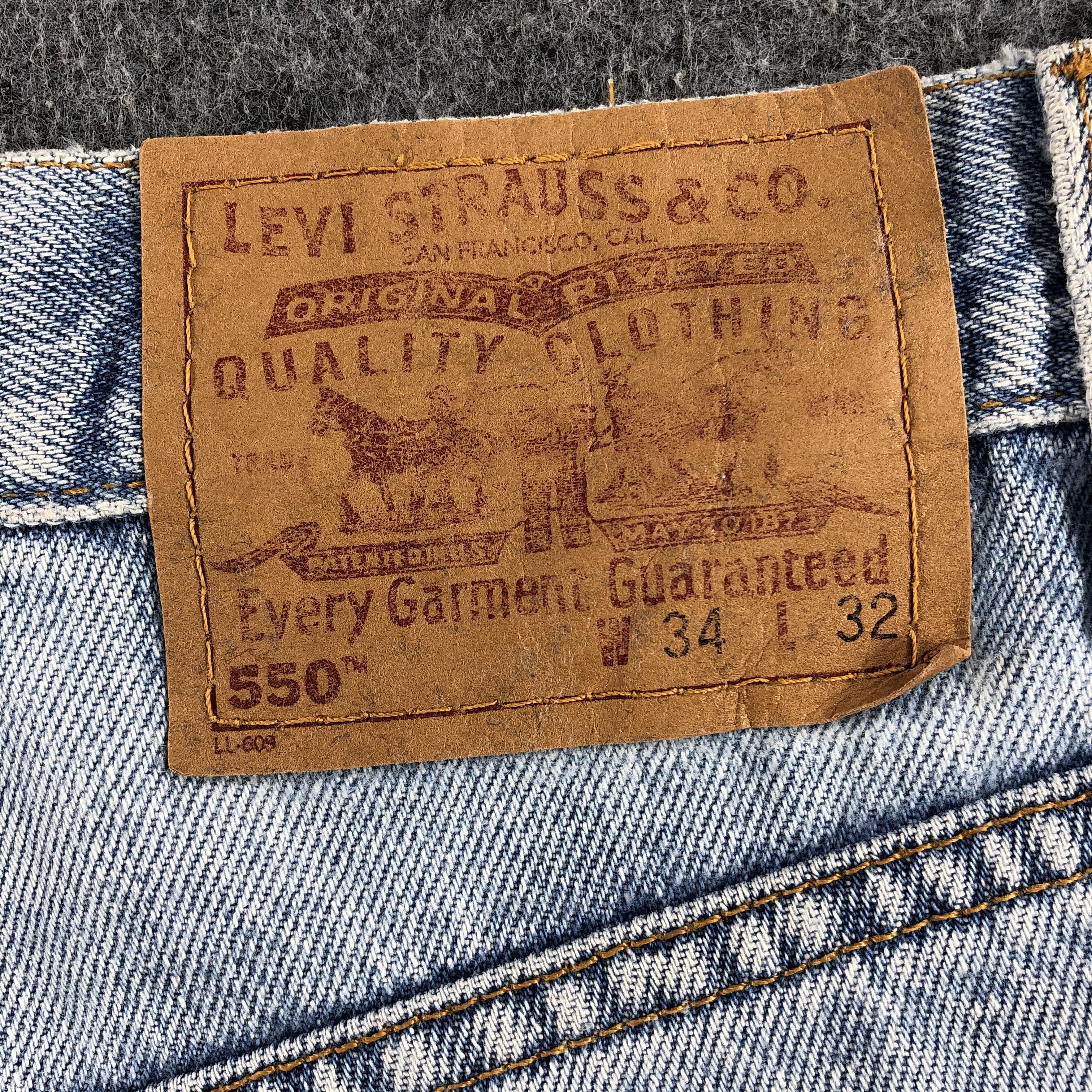 Levi's Vintage 90s Light Wash Levis 550 Jeans-J1993 Size US 34 / EU 50 - 5 Thumbnail