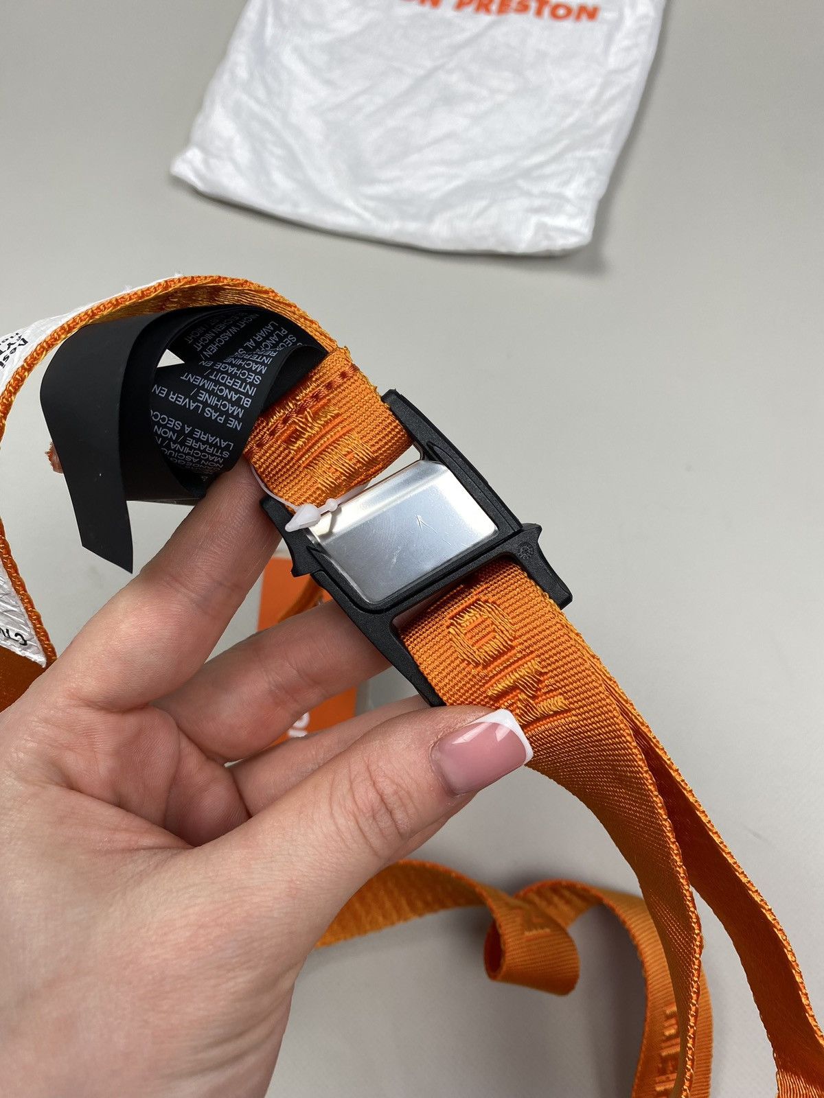Heron Preston BNWT! Heron Preston Tiny Tape Magnetic Belt One Size Orange Size ONE SIZE - 8 Thumbnail