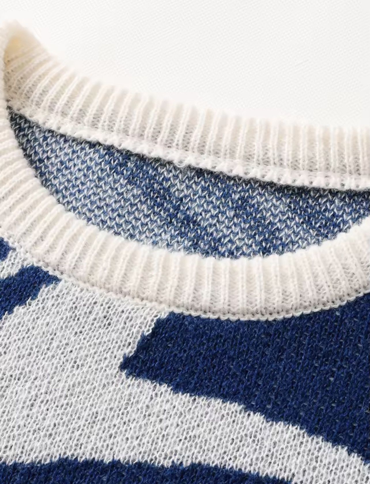 Other Abstract Swirl Knit Sweater Blue White Size L / US 10 / IT 46 - 3 Thumbnail