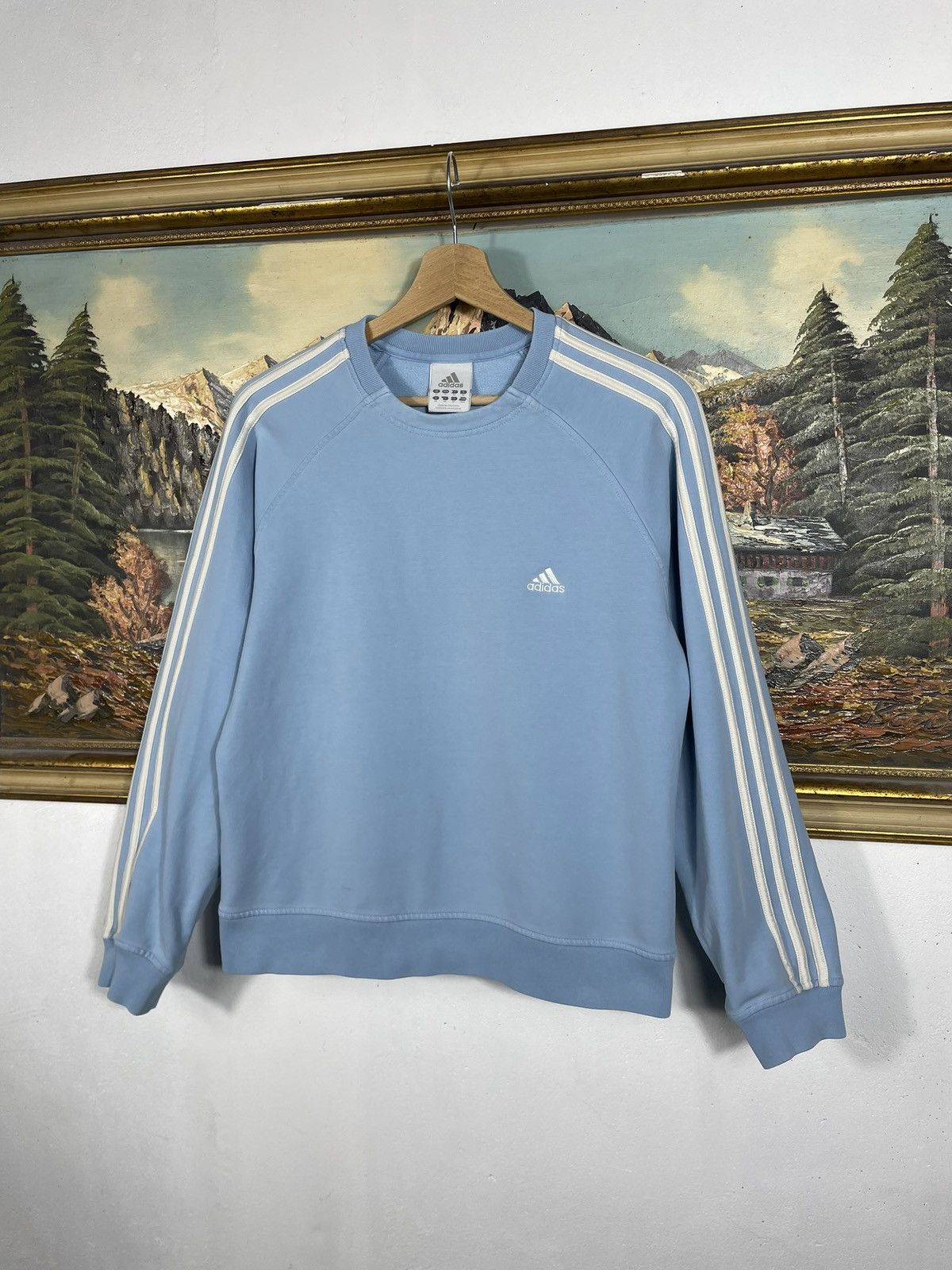 Adidas × Vintage Adidas Vintage Y2k 3 Three Striped Sweatshirt Crewneck Swag Size M / US 6-8 / IT 42-44 - 2 Thumbnail