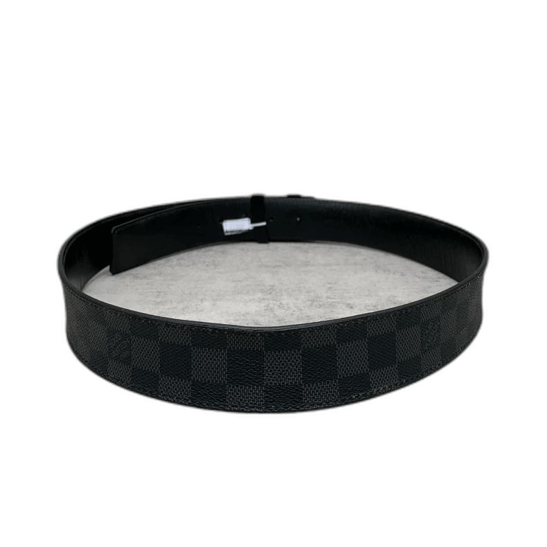 Louis Vuitton Black Checkered Pattern Leather Belt Size ONE SIZE - 1 Thumbnail