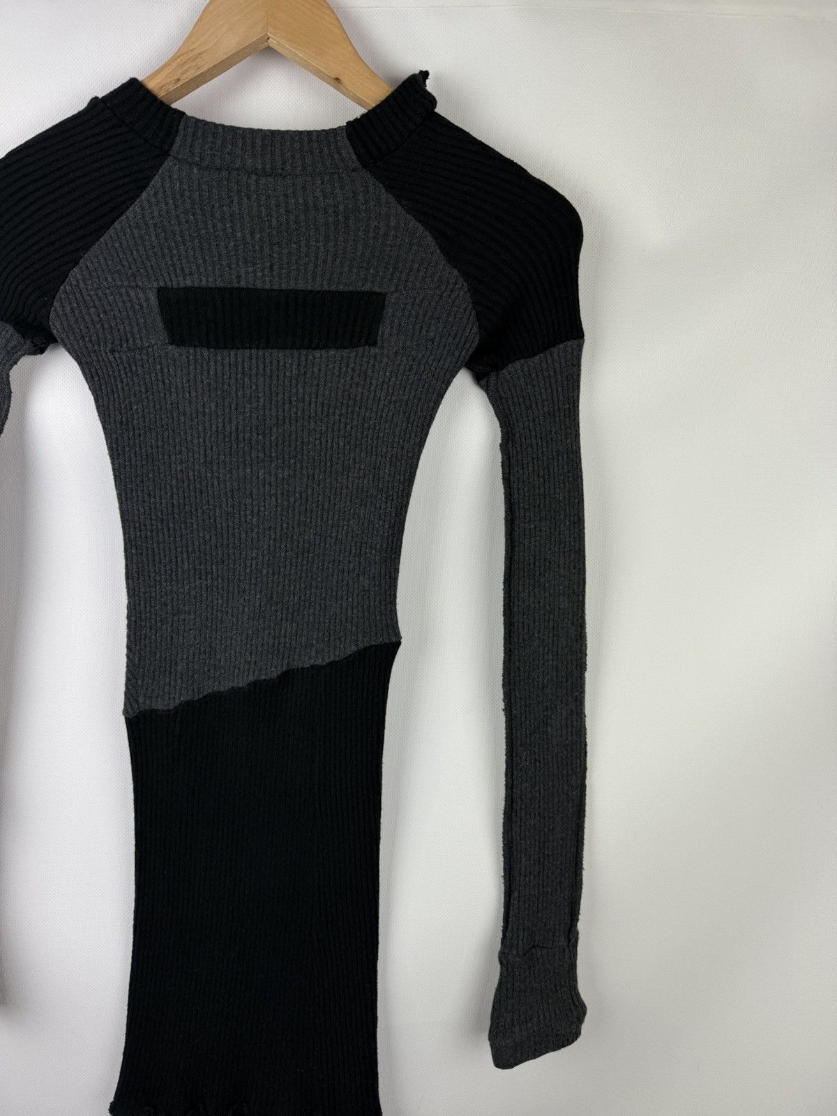 Demobaza Demobaza Avant-garde Ribbed Bodycon LS Sweater Dress Size S / US 4 / IT 40 - 18 Thumbnail
