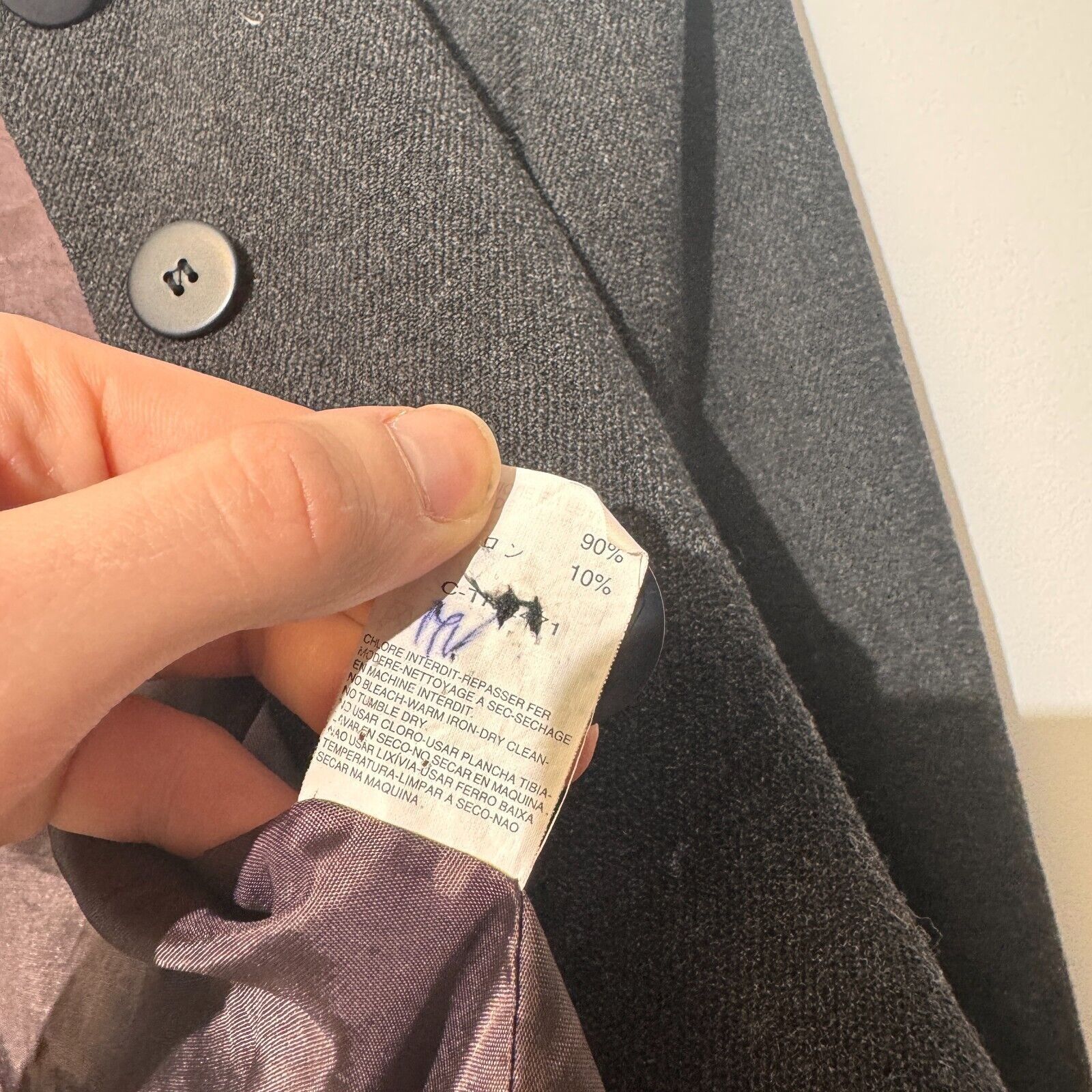 Vintage Alain Manoukian Black Gray Wool Blazer Jacket Size 48 IT Size US L / EU 52-54 / 3 - 17 Thumbnail
