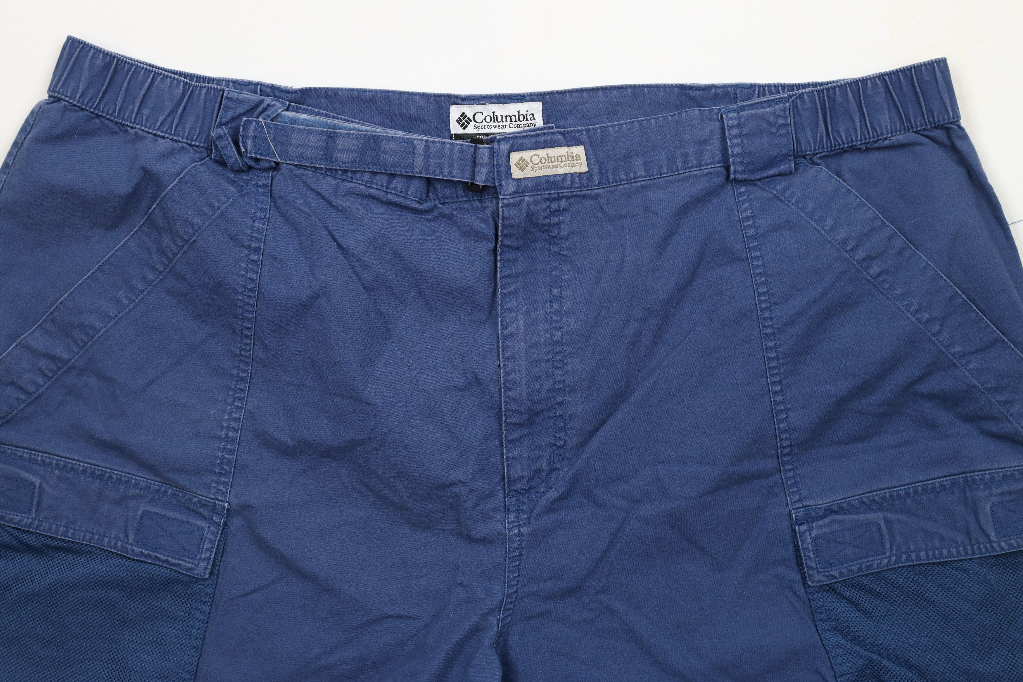 Columbia × Vintage Vintage Columbia PFG Spell Out Above Knee Cargo Shorts Blue Size US 40 / EU 56 - 3 Thumbnail
