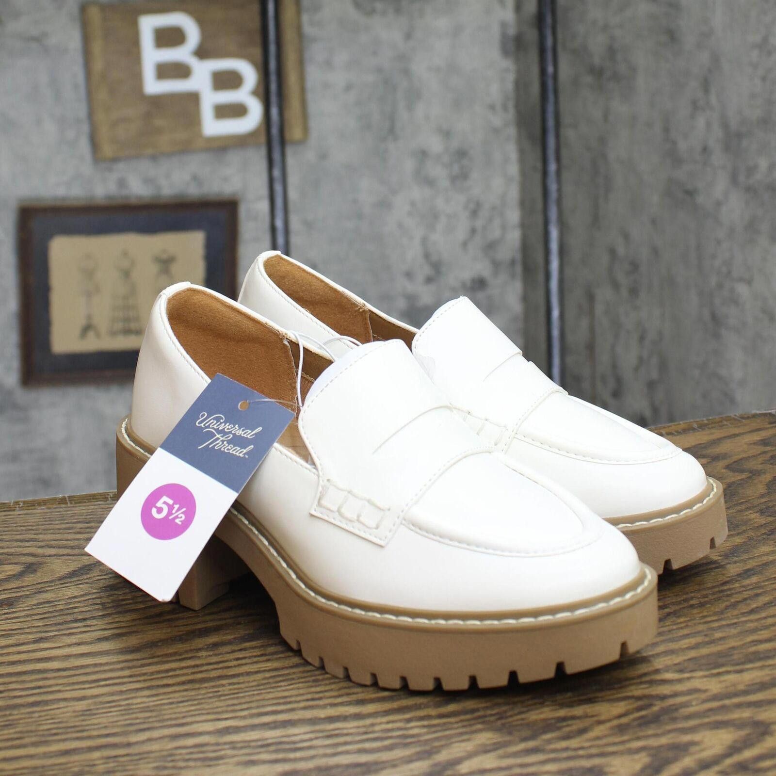 Other Universal Thread Maisy Loafer Heels 87931725 Off White 5.5M Size US 5.5 / IT 35.5 - 1 Thumbnail