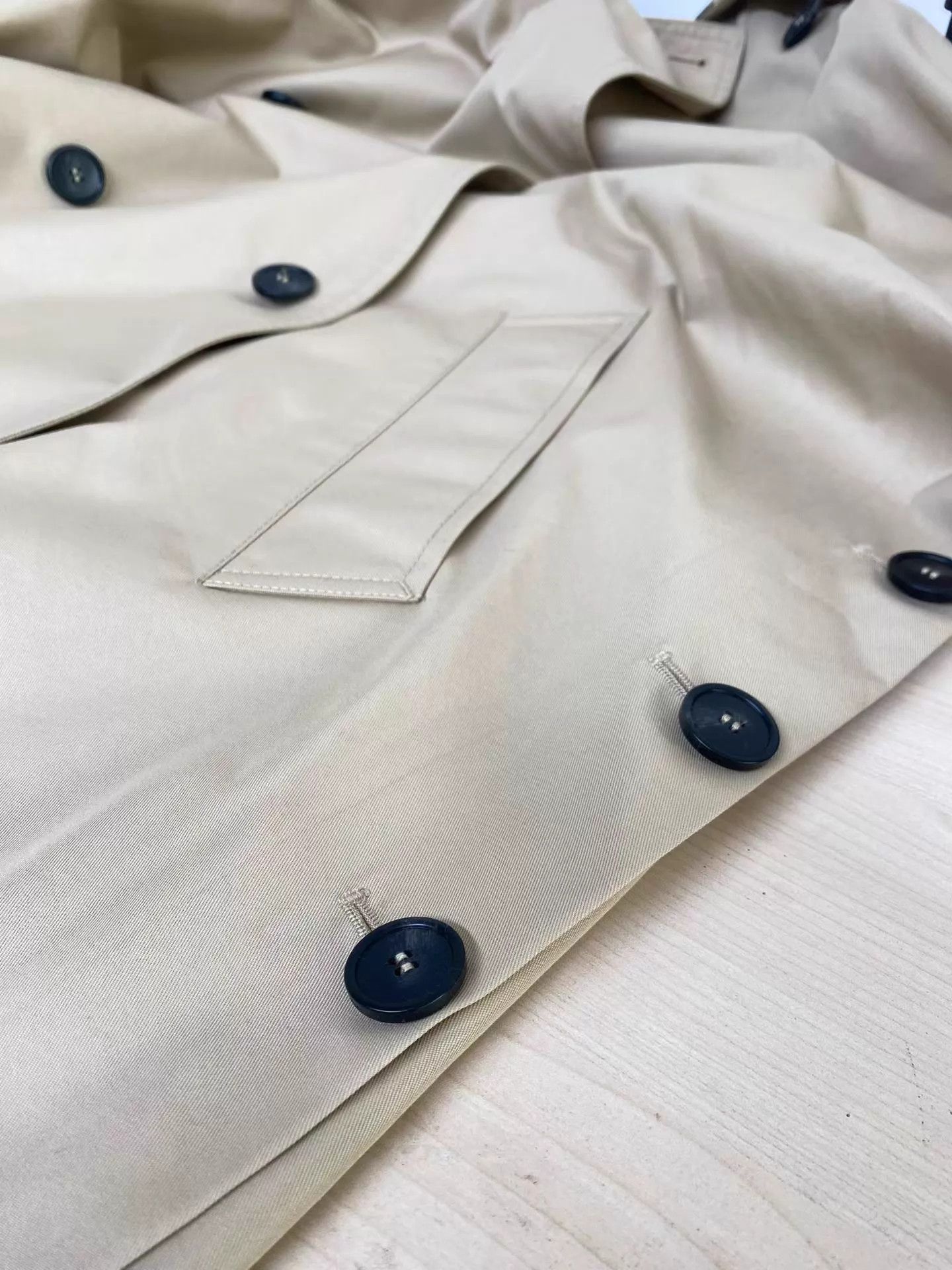 Max Mara MaxMara Weekend DB Trench Khaki Loose 150/76A Size XS / US 0-2 / IT 36-38 - 8 Thumbnail