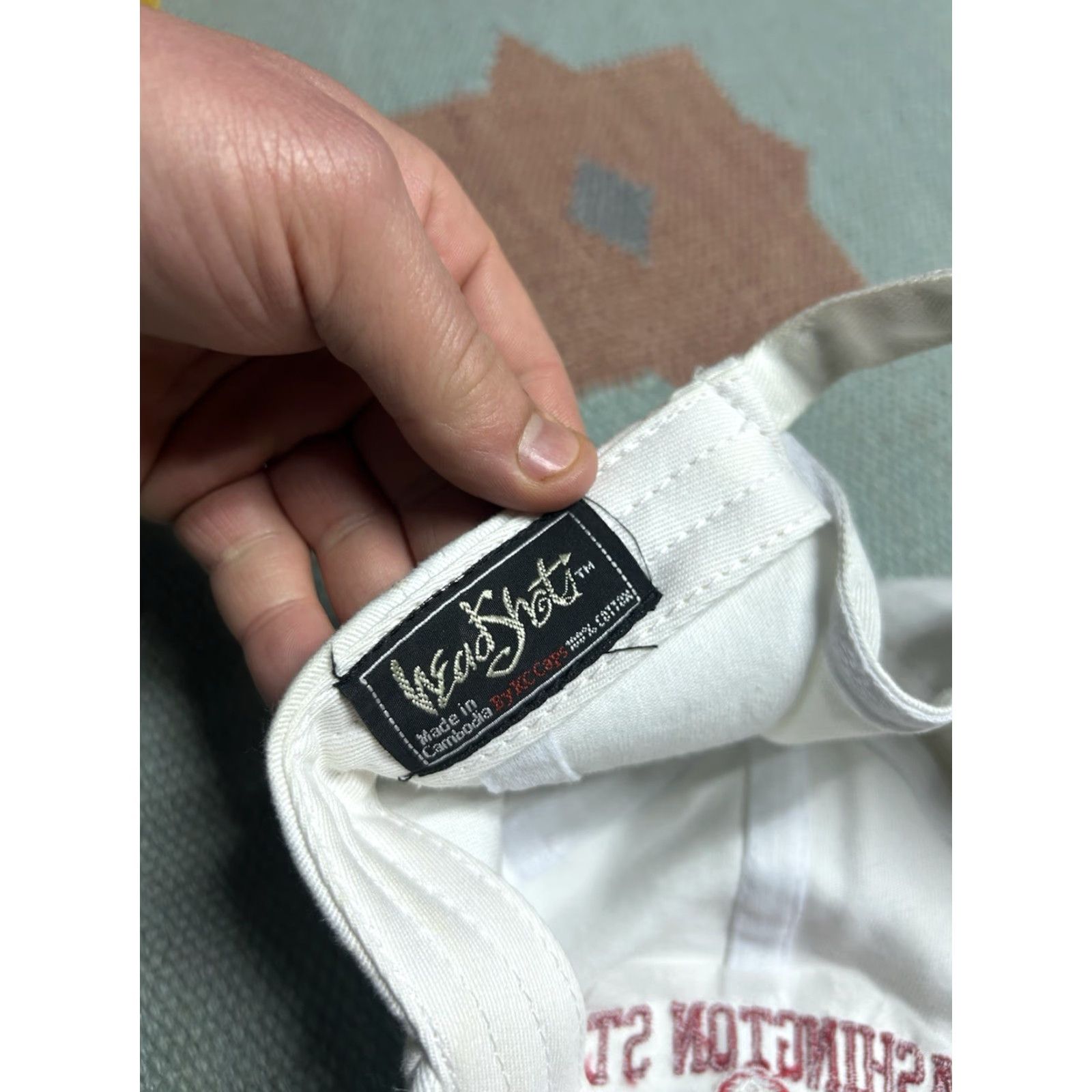 Vintage VINTAGE Washington State Cougars Rose Bowl 2003 White Pink Adjustable Strapback Hat Cap Baseball Cap Mens Size ONE SIZE - 7 Thumbnail