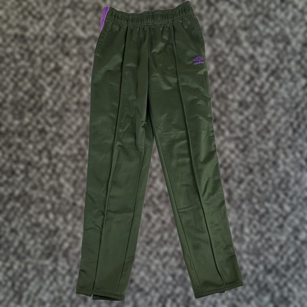Umbro Track Pants Womens Small Green Purple Striped Polyester Activewear Train, Women's (Size 28)