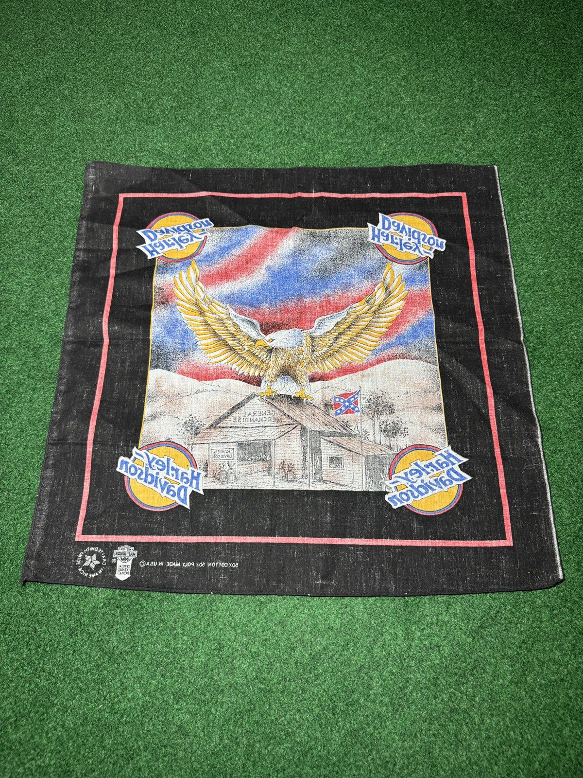 Harley Davidson × Vintage Vintage 90s Harley Davidson Retro Biker Motorcycle Bandana Size ONE SIZE - 4 Thumbnail