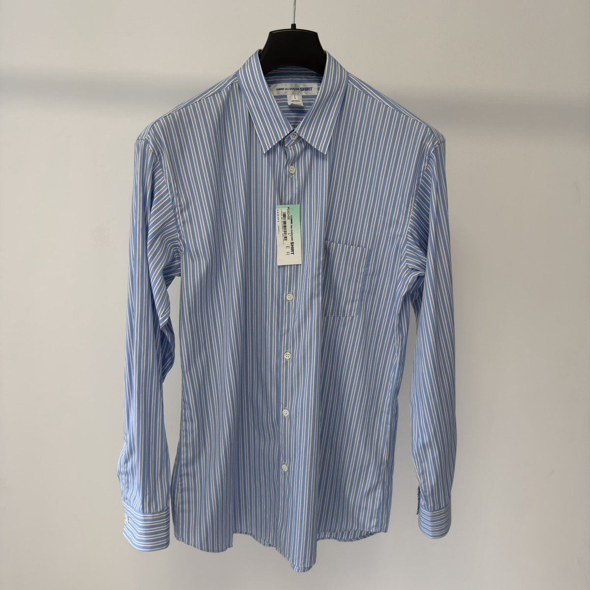 Comme des Garcons Blue/White Striped Cotton Shirt Size US M / EU 48-50 / 2 - 15 Thumbnail