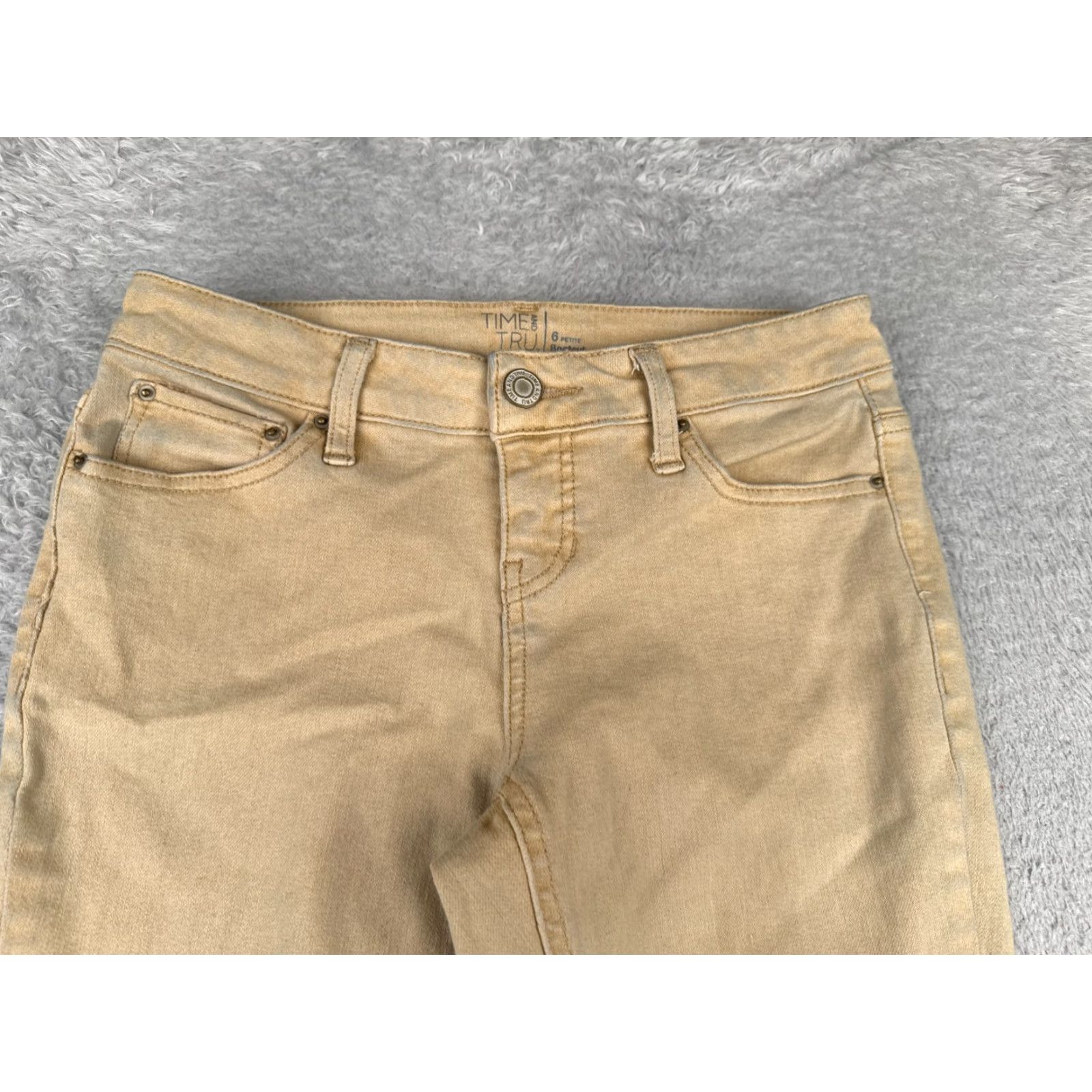 Vintage VINTAGE Time And Tru Women’s Jeans Pants Bootcut 26x28 Cotton Blend Beige Denim Size 28" / US 6 / IT 42 - 4 Thumbnail