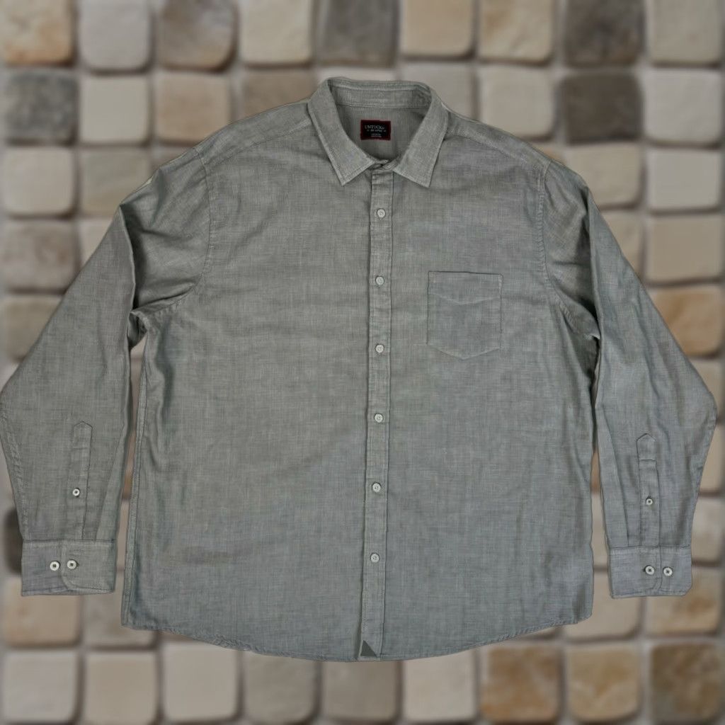 UNTUCKit UNTUCKit Valadige Button-Up Shirt Regular Fit 2XL Gray Cotton Men's Shirt Size US XXL / EU 58 / 5 - 1 Thumbnail