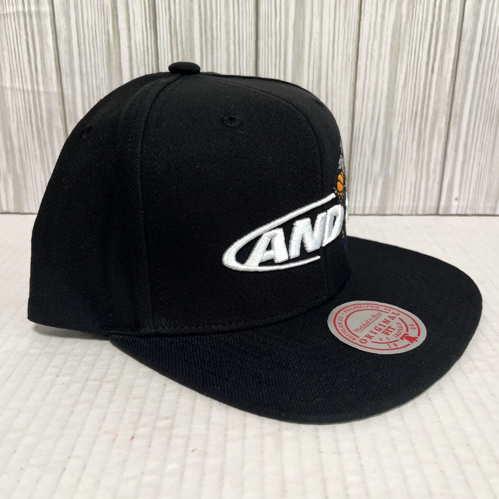 Mitchell & Ness Mitchell & Ness AND1 Hat Cap Snap Back Retro Mixtape Tour Basketball Cap Mens Adjustable Black One Size Snapback Size ONE SIZE - 4 Thumbnail