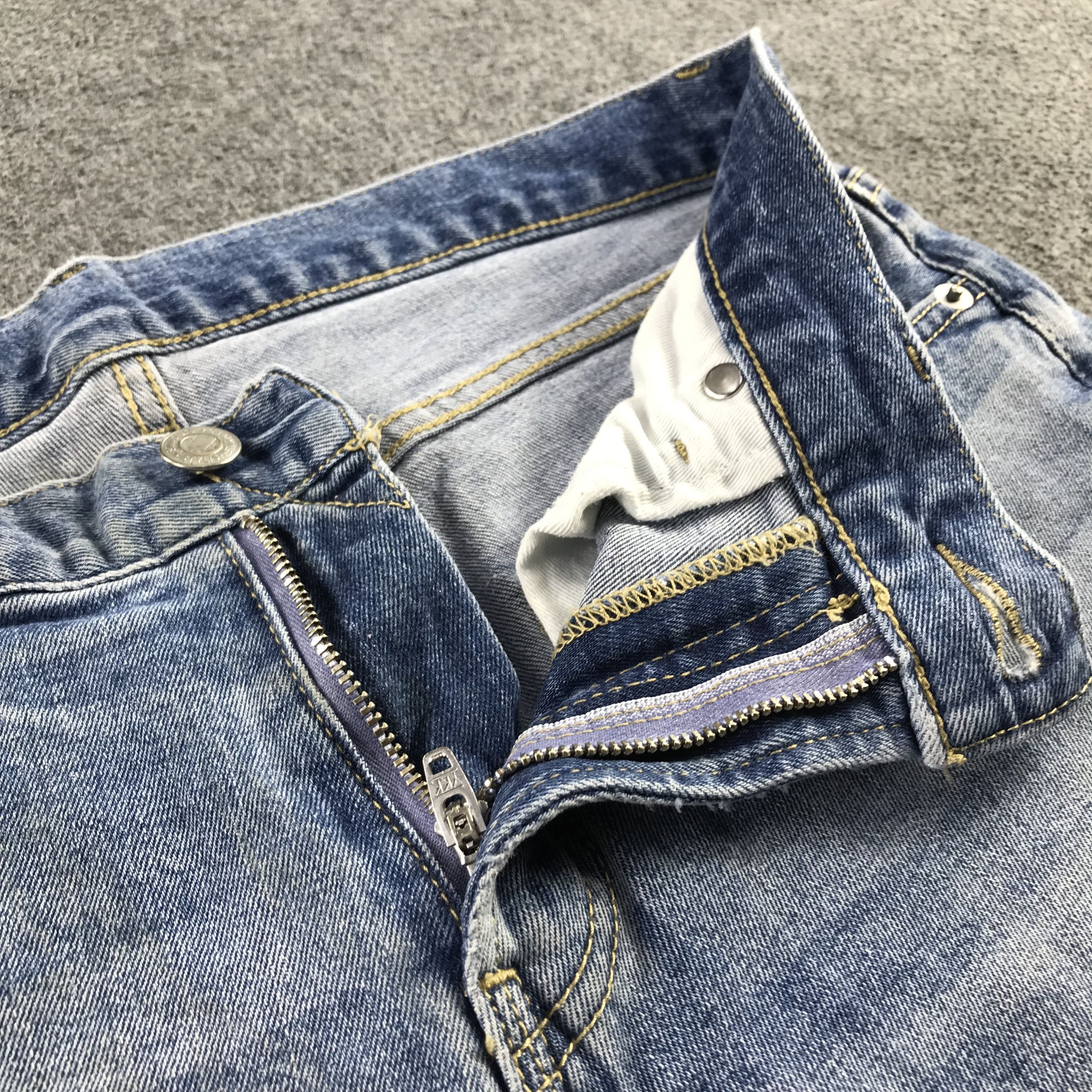Japanese Brand Ships Selvedge Faded Blue Skinny Denim KJ3428 Size US 32 / EU 48 - 7 Thumbnail