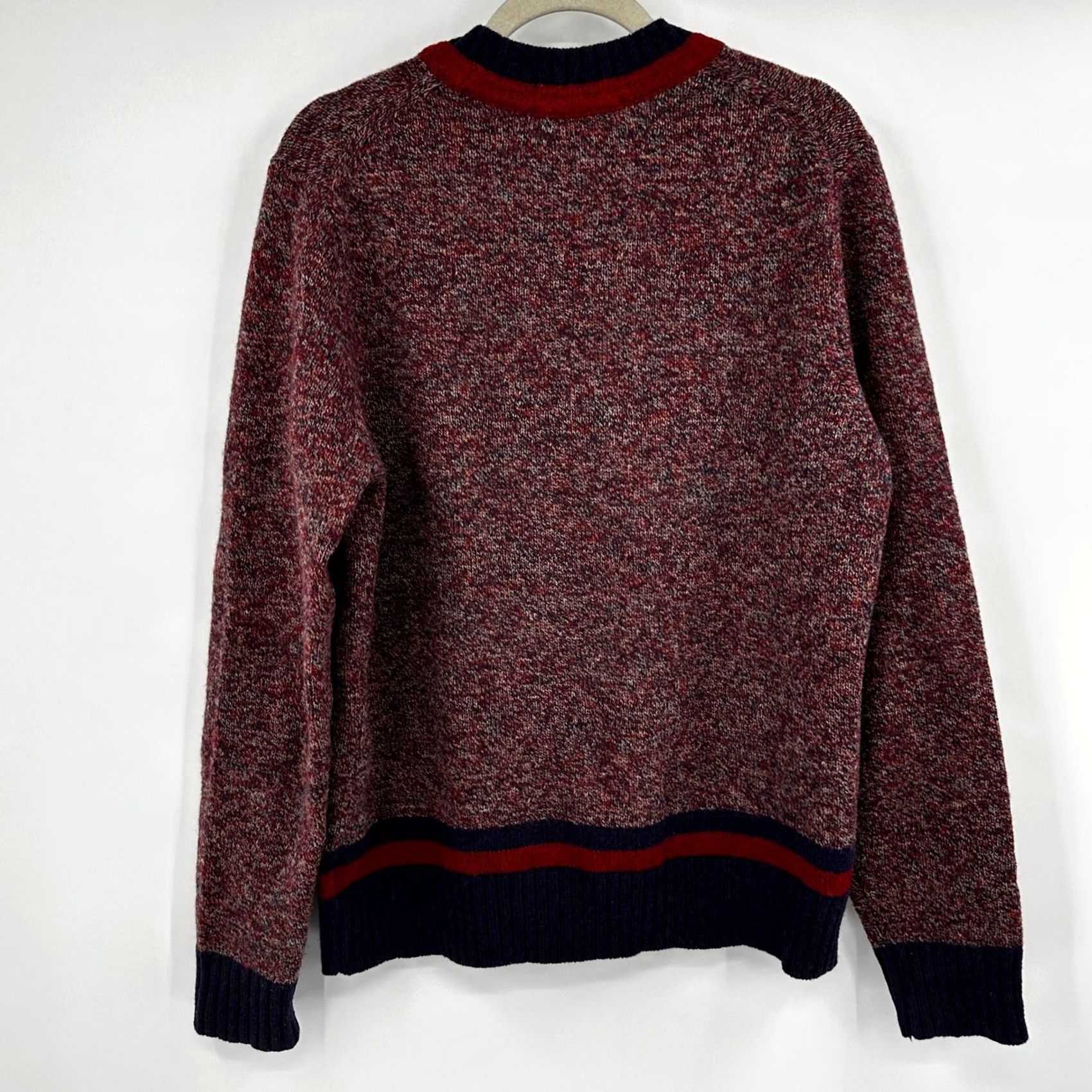 Brooks Brothers Brooks Brothers V-Neck Sweater Mens Wool Marled Large Academic Old Money Grandpa Core Knit Belted Ribbed Trim Multicolor Size US L / EU 52-54 / 3 - 5 Thumbnail