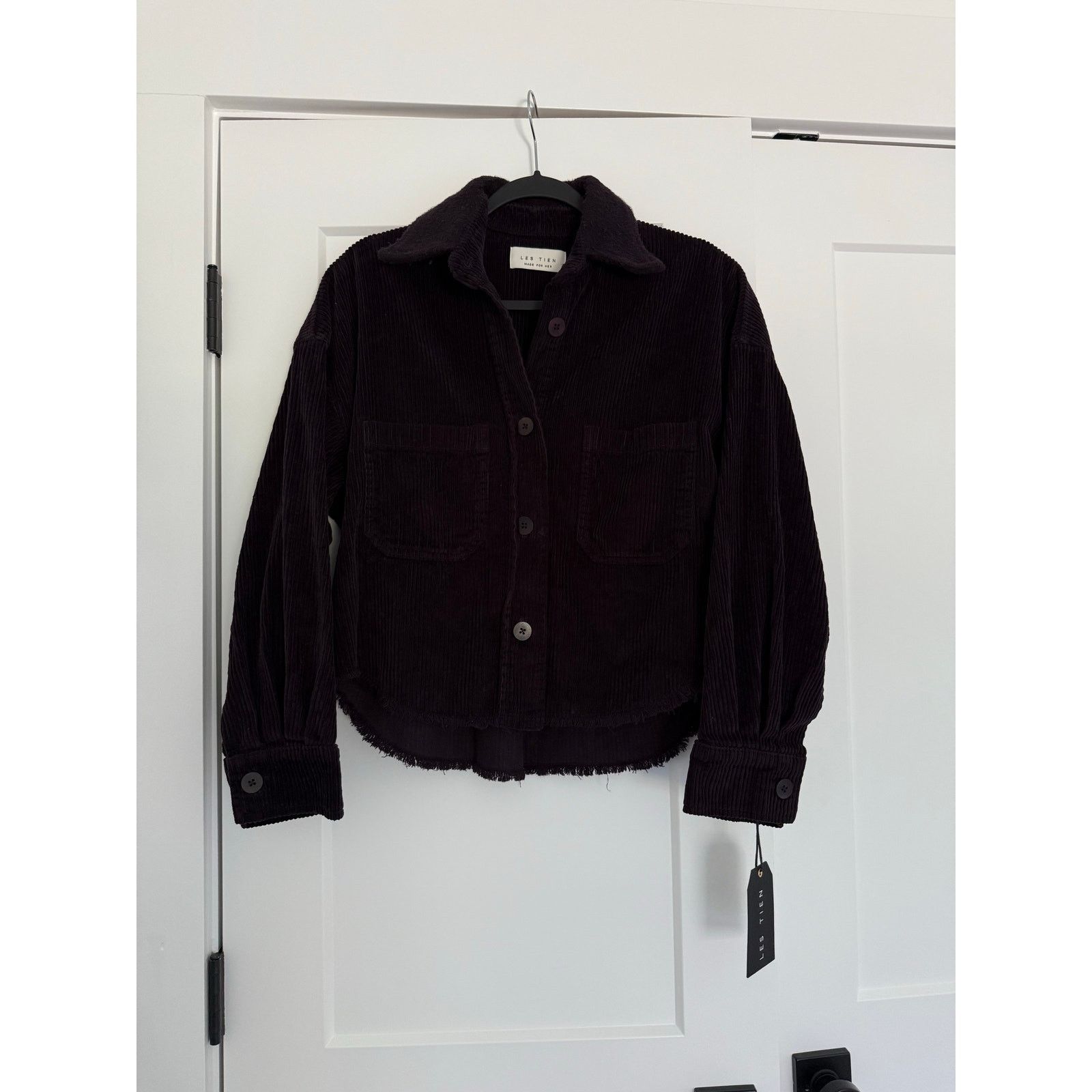 Les Tien $295 New Les Tien Coopa corduroy Crop Shacket - plum - Small Size S / US 4 / IT 40 - 5 Thumbnail