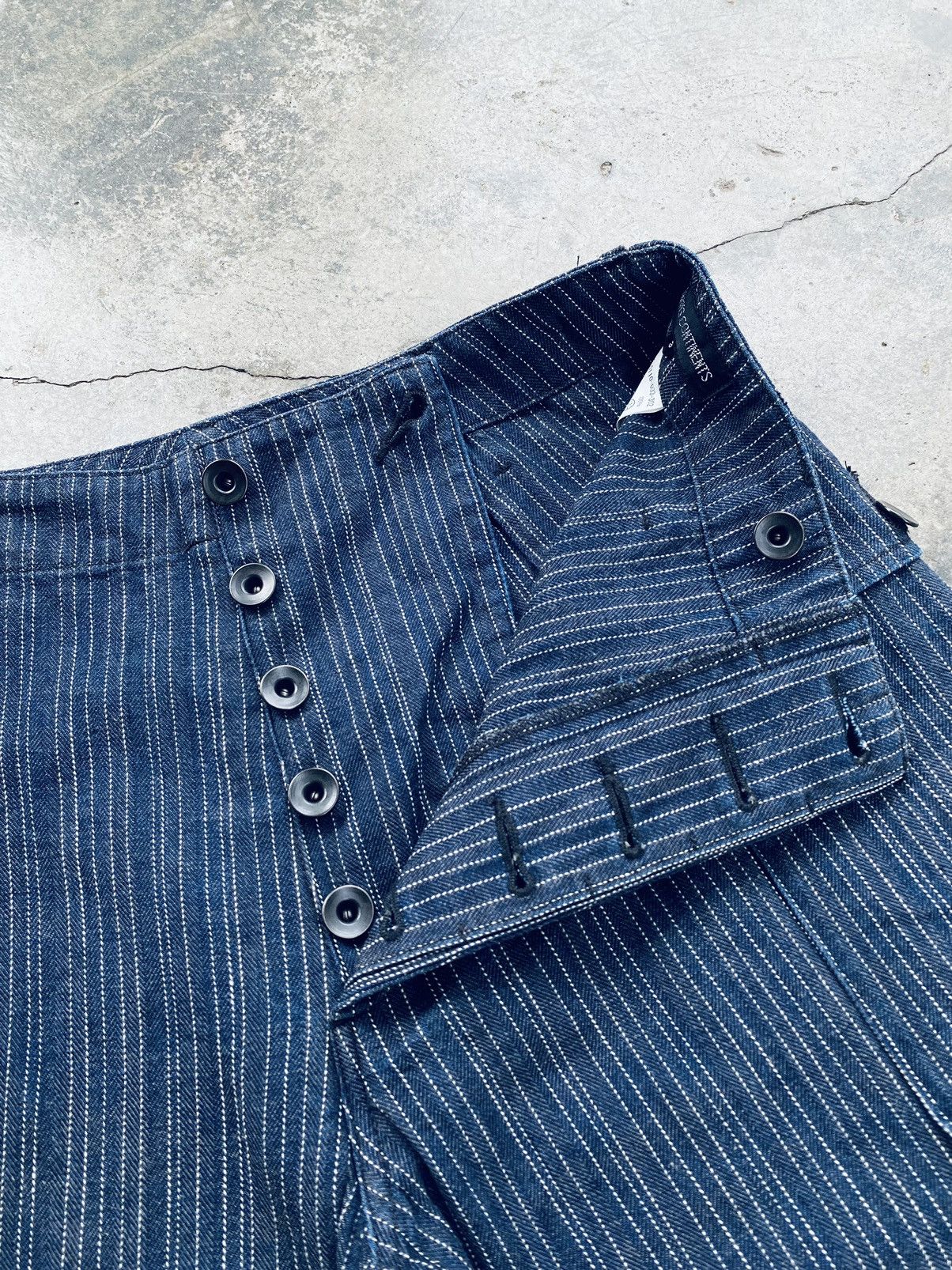 Indigo Vintage Trans Continents Indigo Herringbone Pants Size US 31 - 6 Thumbnail