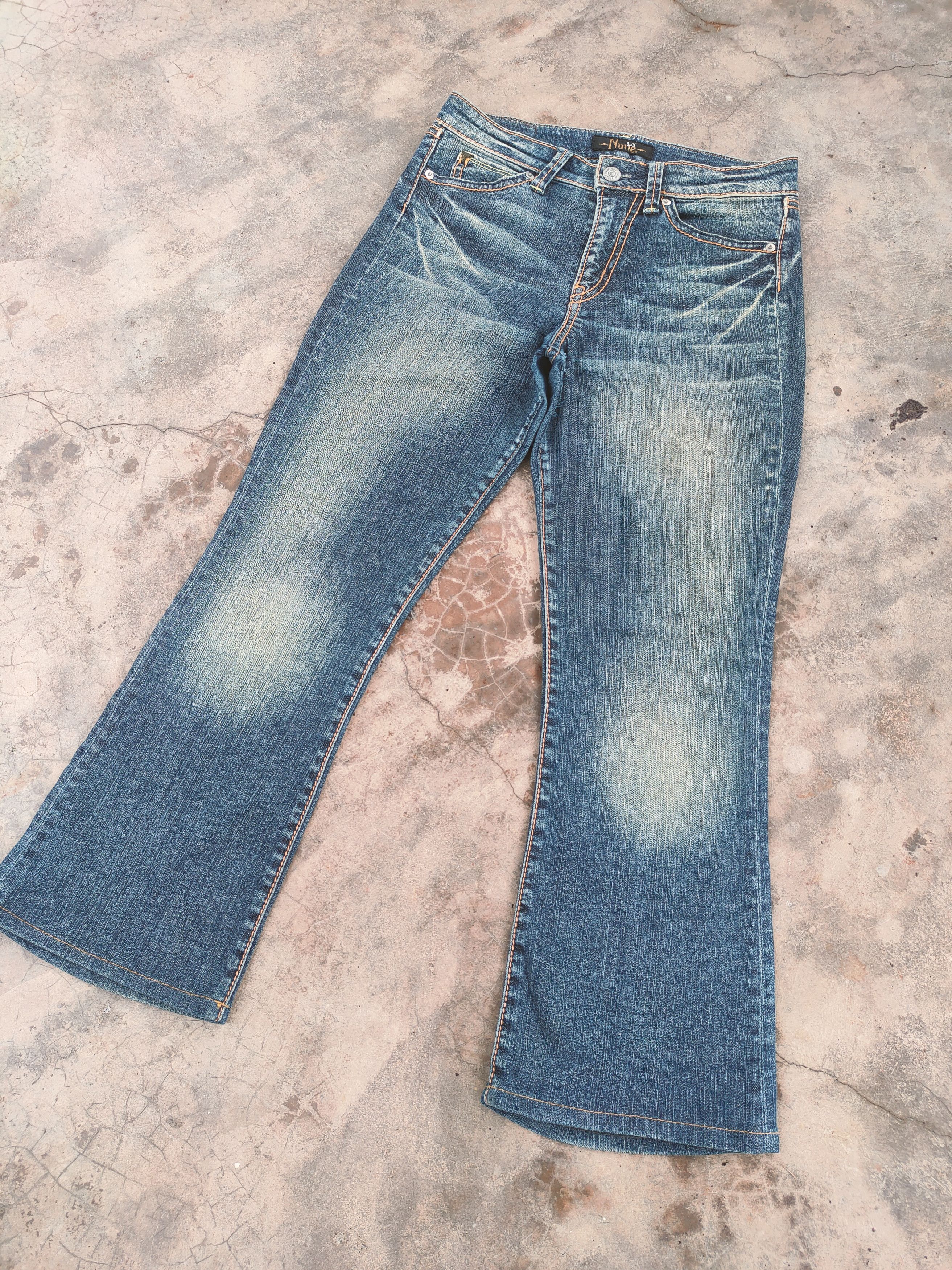 Japanese Brand NUVE FLARE FADED JEANS DENIM PANTS Size US 30 / EU 46 - 2 Thumbnail